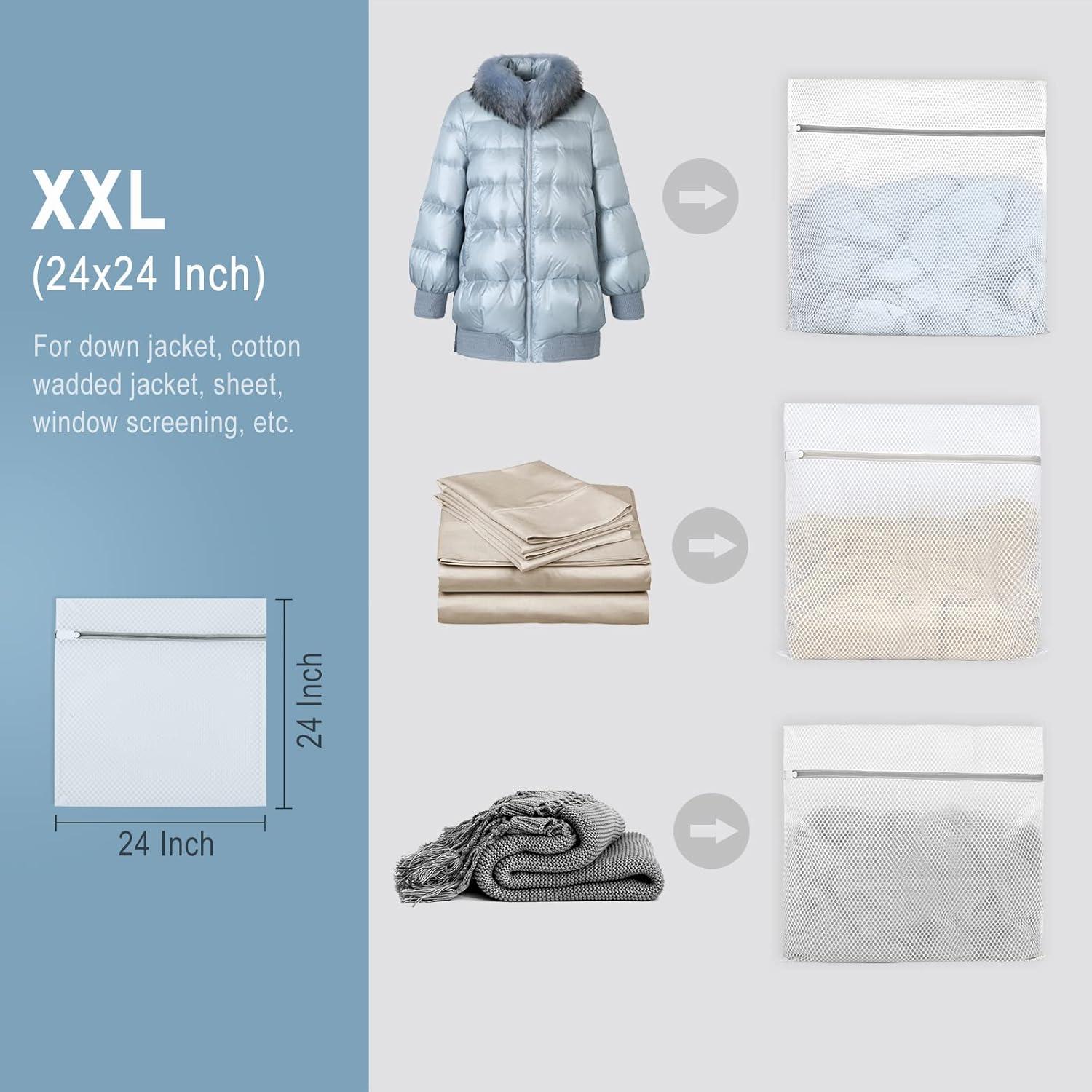 Bolsas de Lavandería de Malla Muchfun 60x60 cm 3 Pcs Duraderas