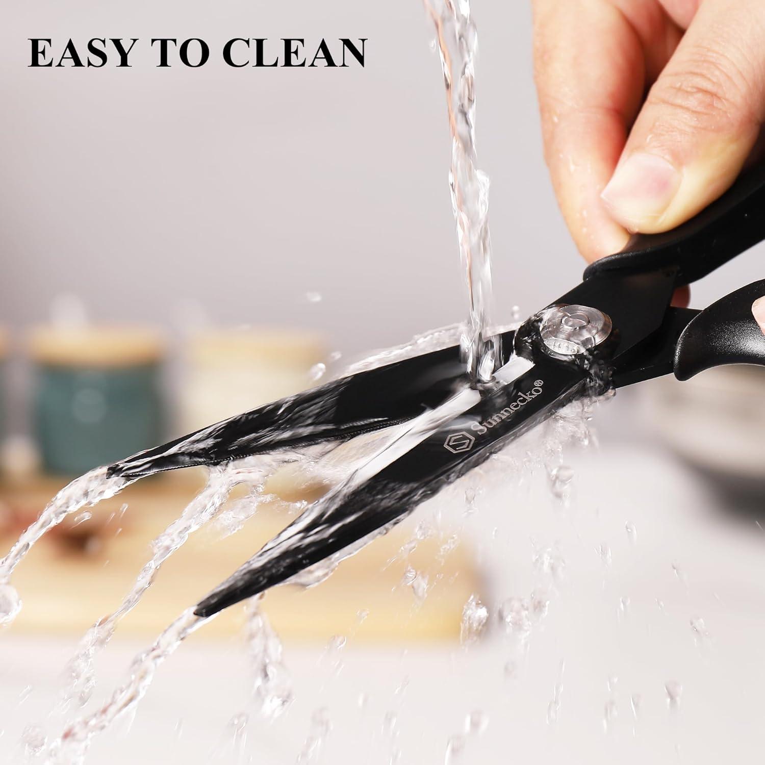 Tijeras de Cocina Sunnecko 20.32 cm Titanio Negro Alta Resistencia