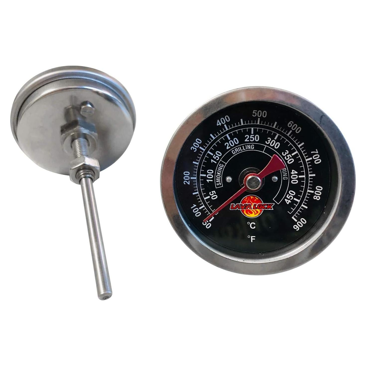 Termómetro de Barbacoa Black Face 2" con Vástago 3" M8