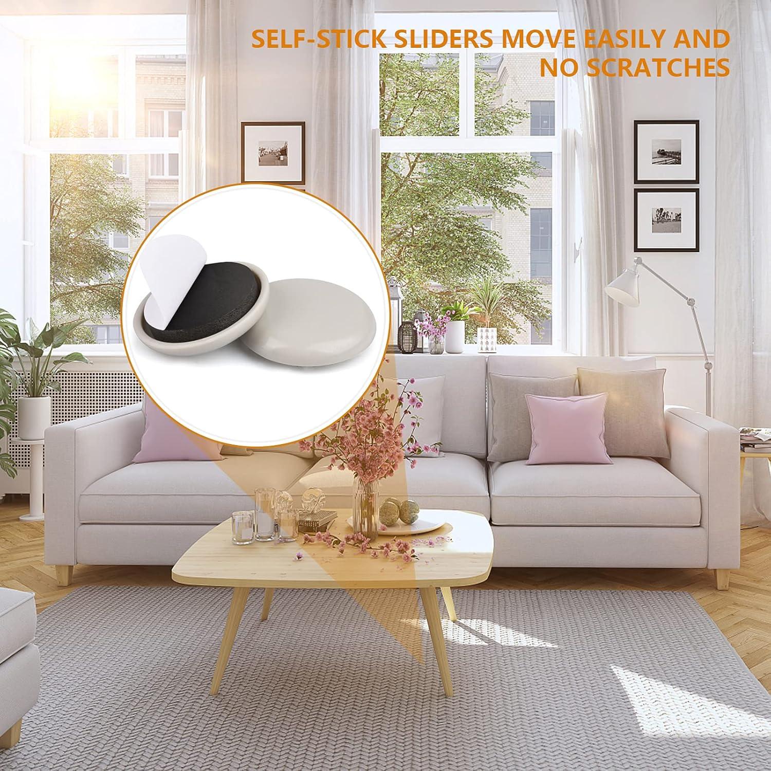 Deslizadores de Muebles Autoadhesivos EASTWONDER 24PCS 3.18cm