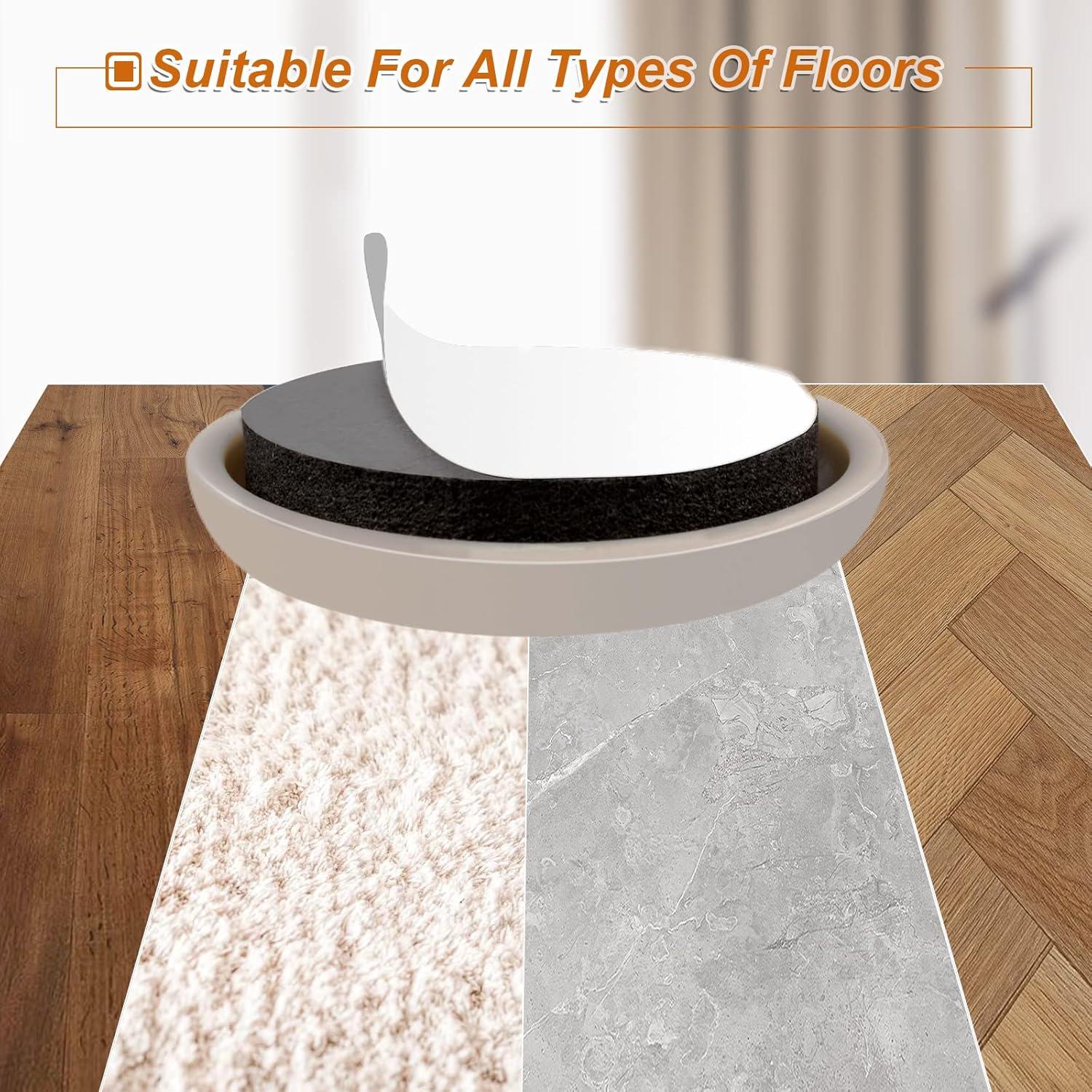 Deslizadores de Muebles Autoadhesivos EASTWONDER 24PCS 3.18cm