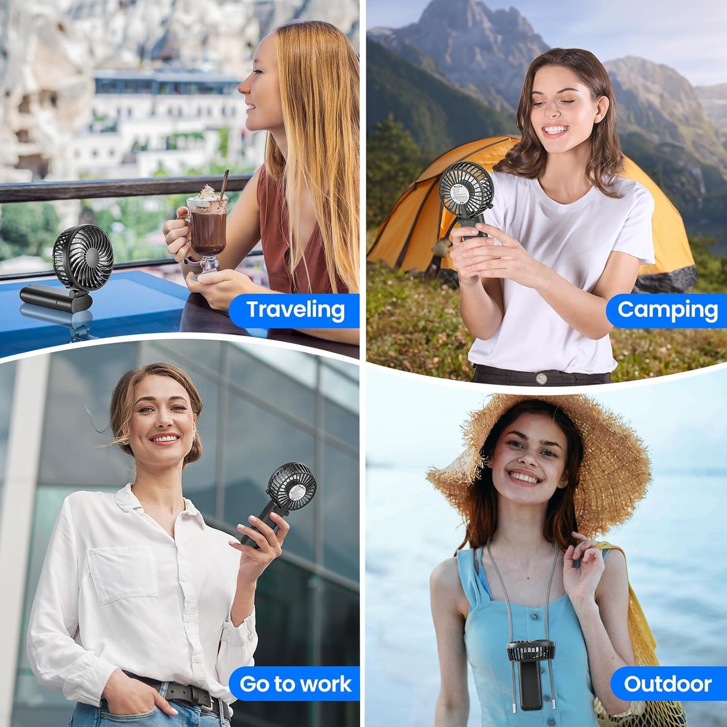 Ventilador de Mano Portátil HandFan 5200mAh 5 Velocidades