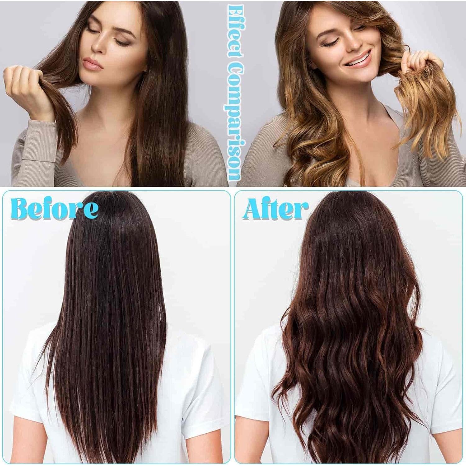 Rizadores de Cabello Jumbo Acejoz 12 Piezas con Clips Acero