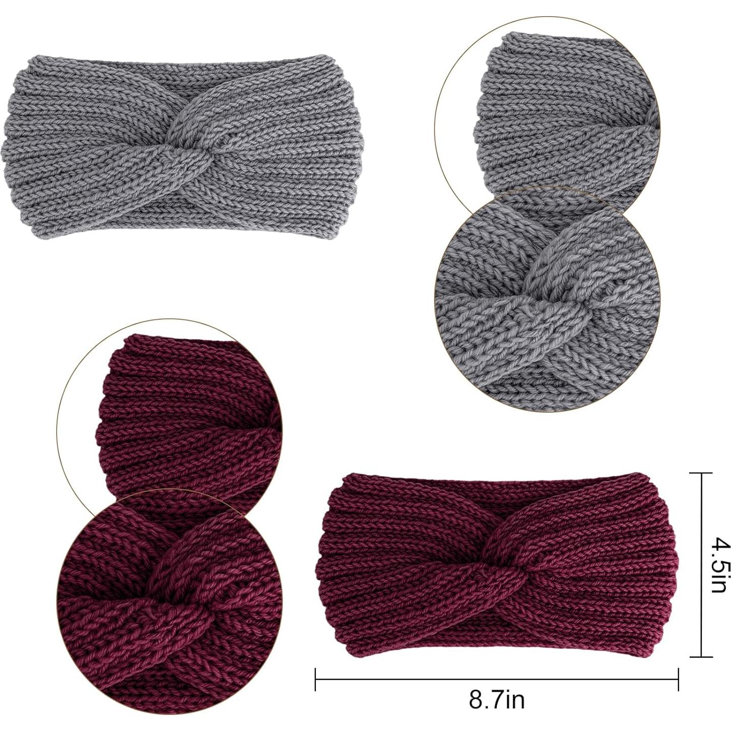 Diademas de Tejido YARIEW 5 Piezas Invierno Mujeres