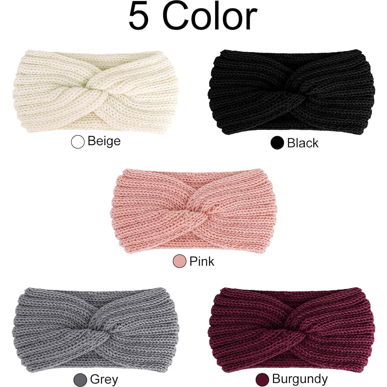 Diademas de Tejido YARIEW 5 Piezas Invierno Mujeres