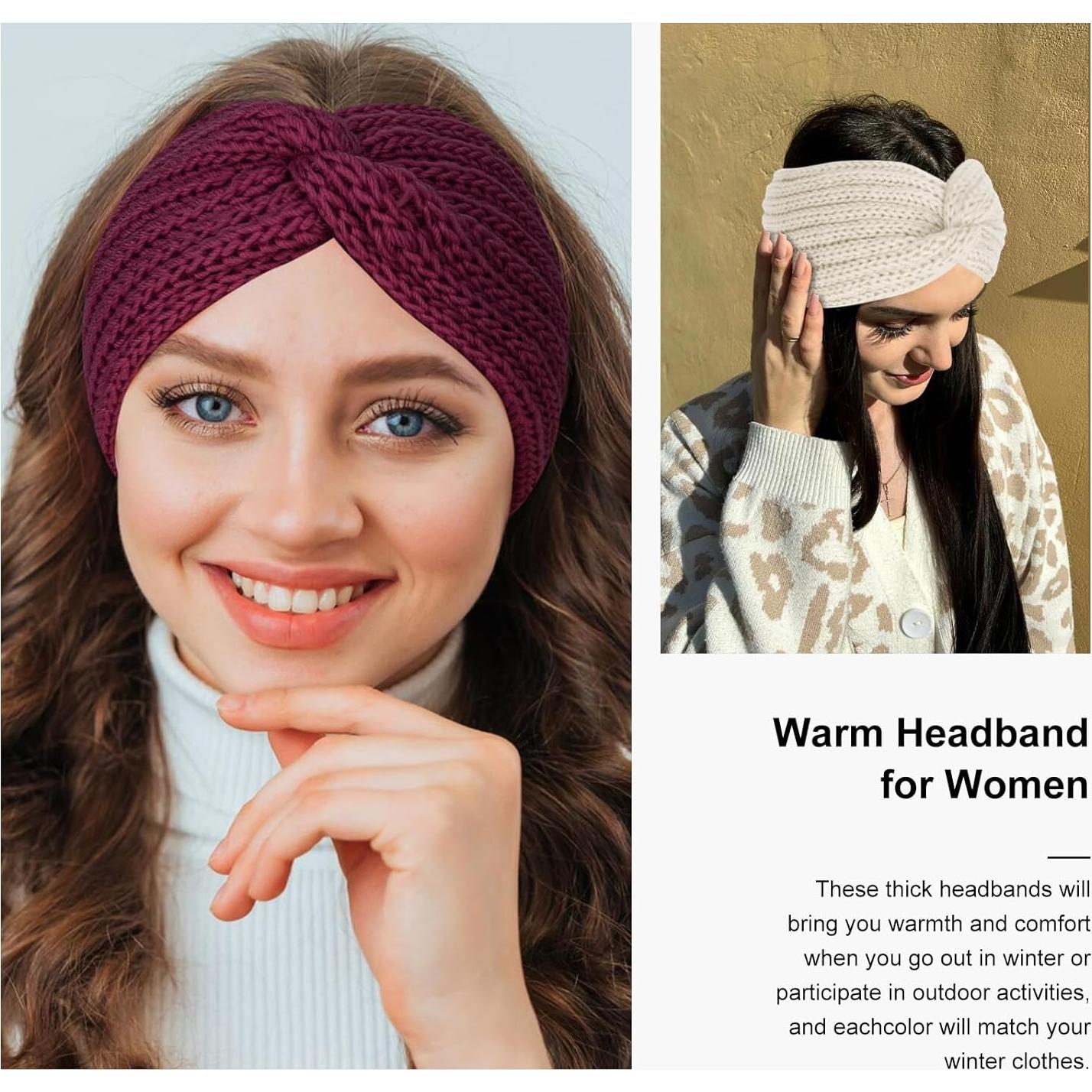 Diademas de Tejido YARIEW 5 Piezas Invierno Mujeres