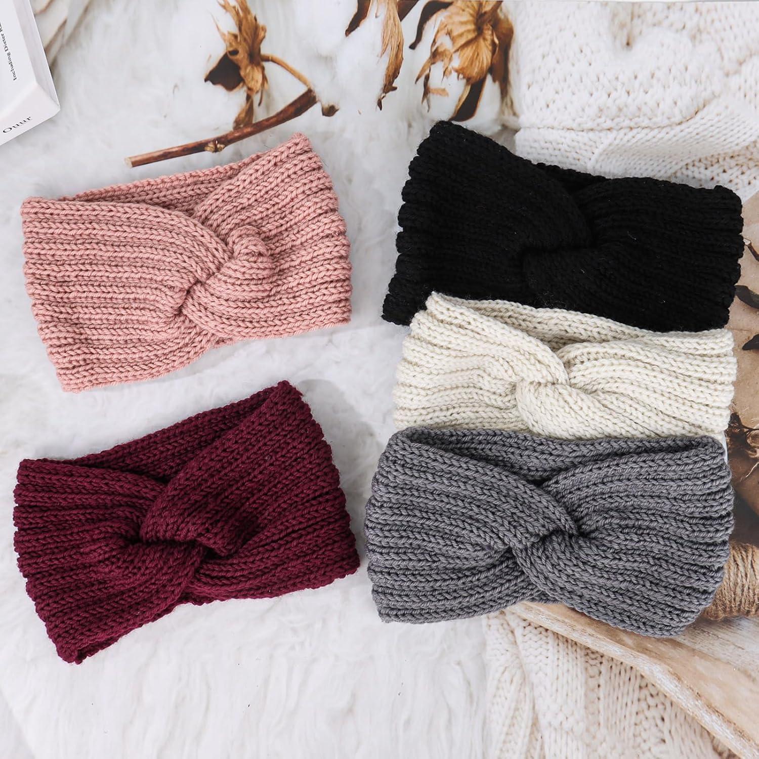 Diademas de Tejido YARIEW 5 Piezas Invierno Mujeres