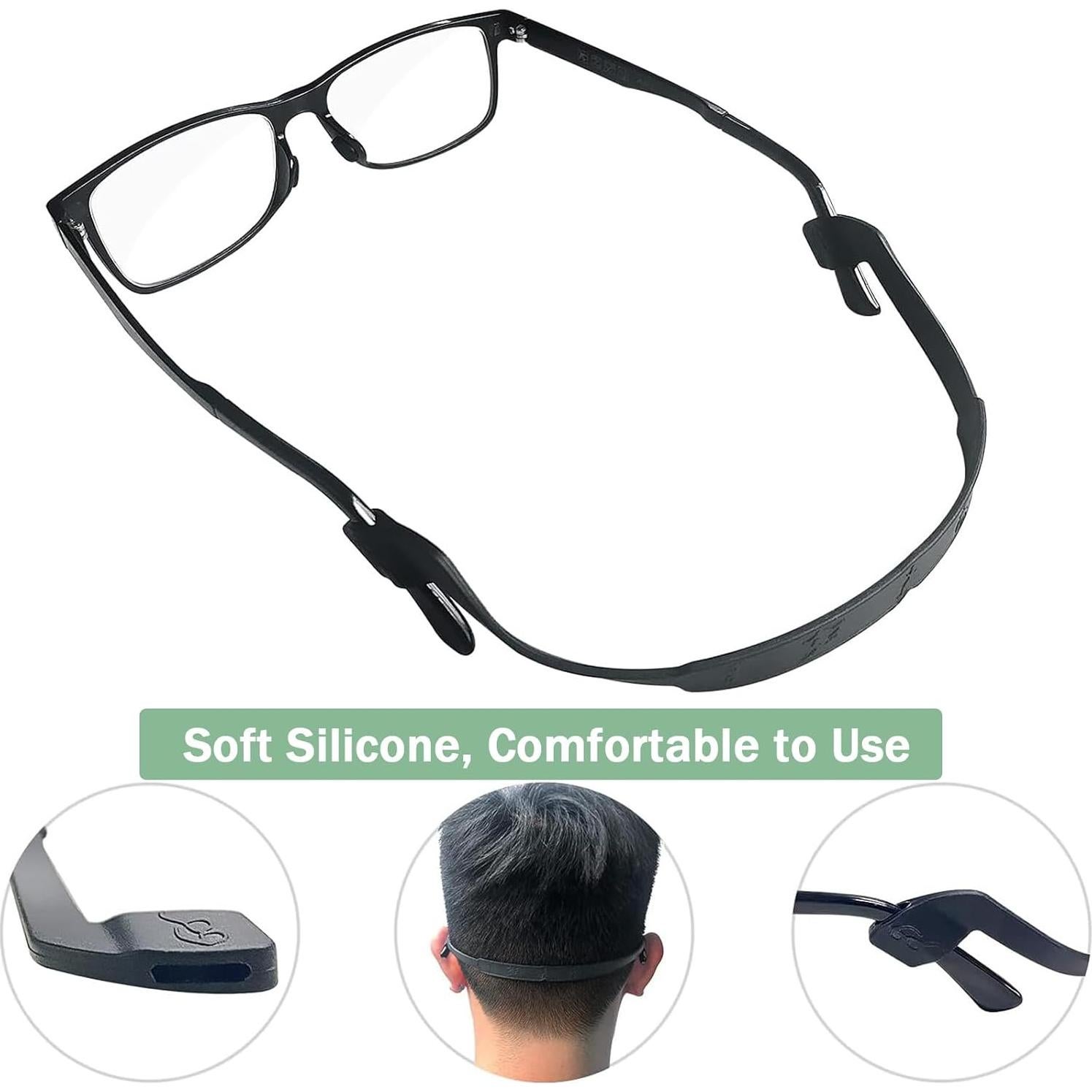 Paquete de 4 correas antideslizantes OPUGIT para gafas - Silicona suave