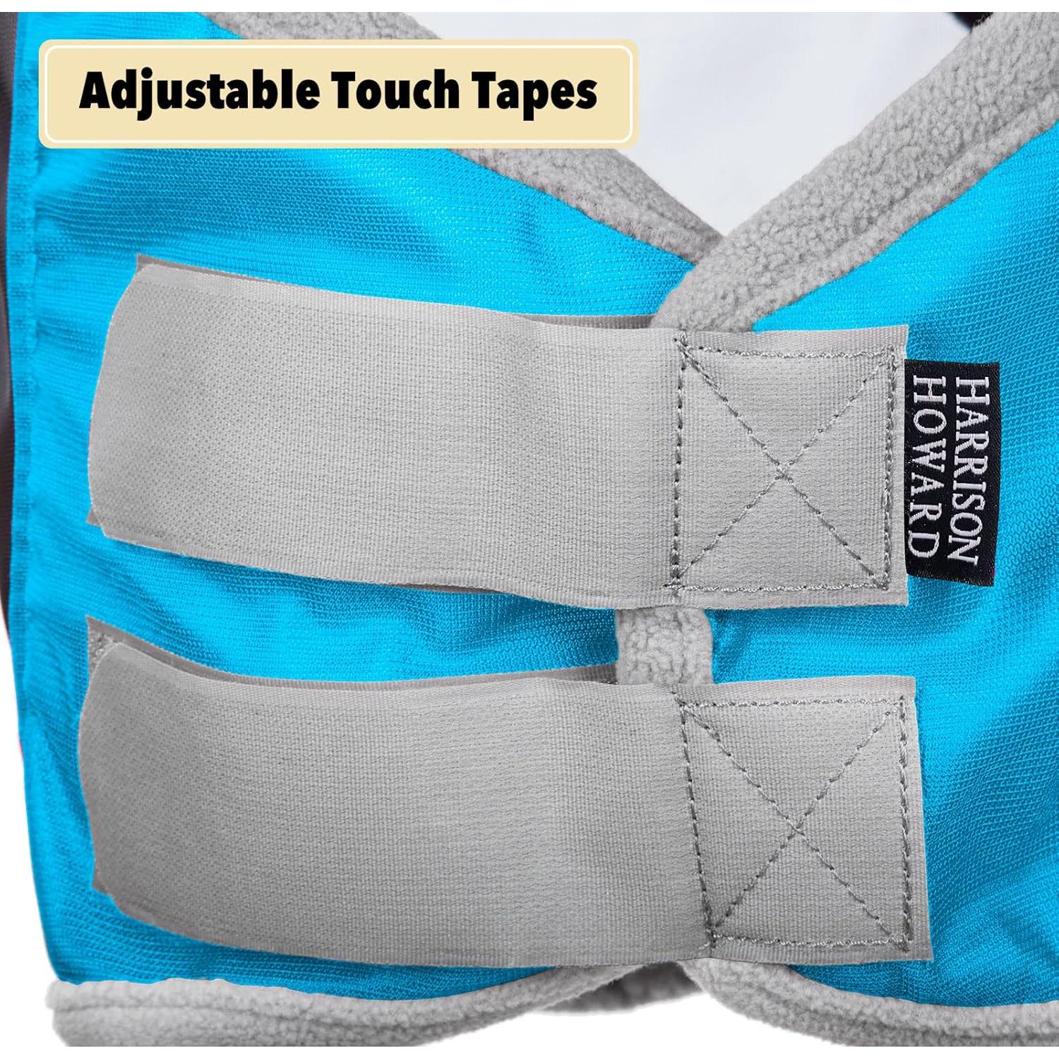 Máscara de Moscas para Caballo Harrison Howard L Azul Claro/Plata