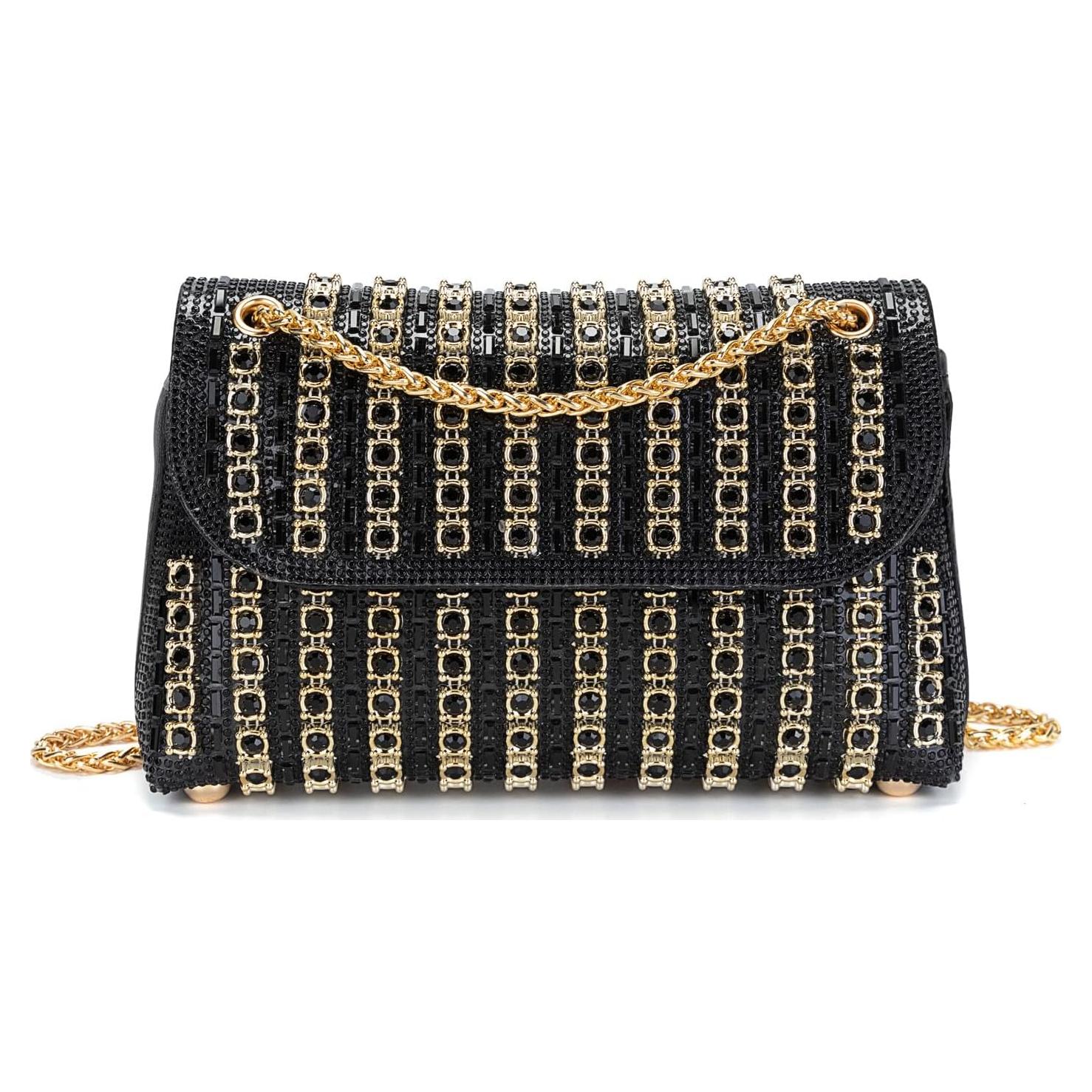 Clutch de Noche Brillante Sweetovo con Strass para Mujeres