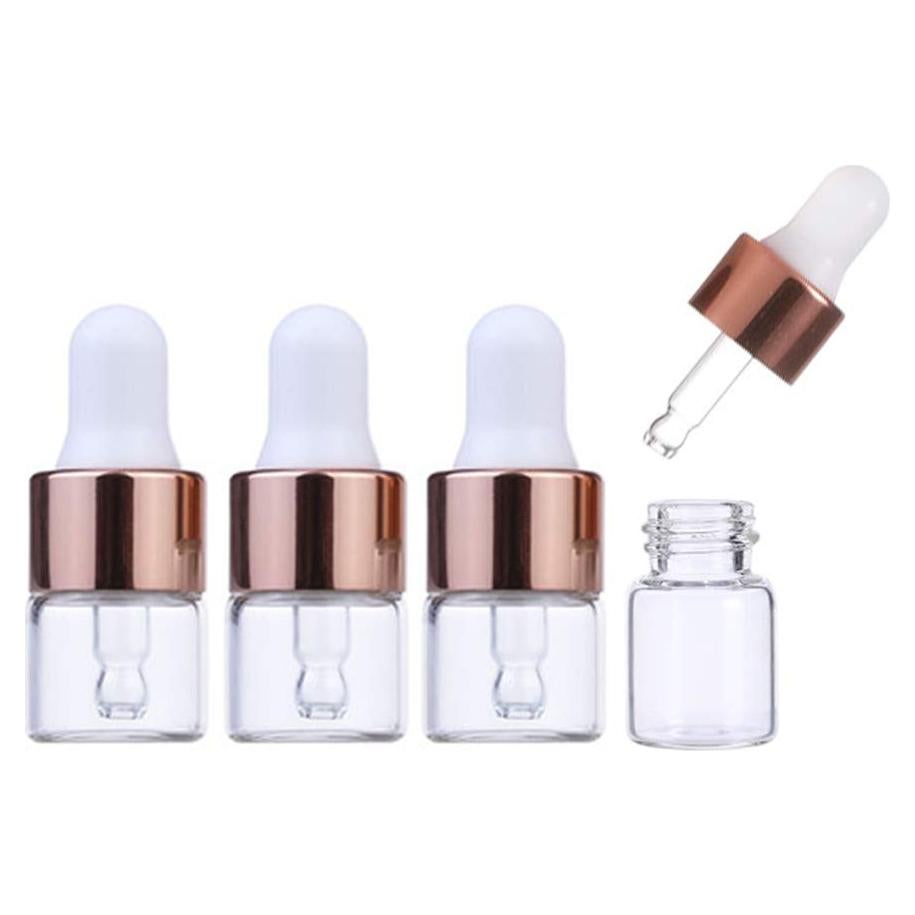 Frascos de vidrio 1ml - 50 botellas con gotero Glasstore