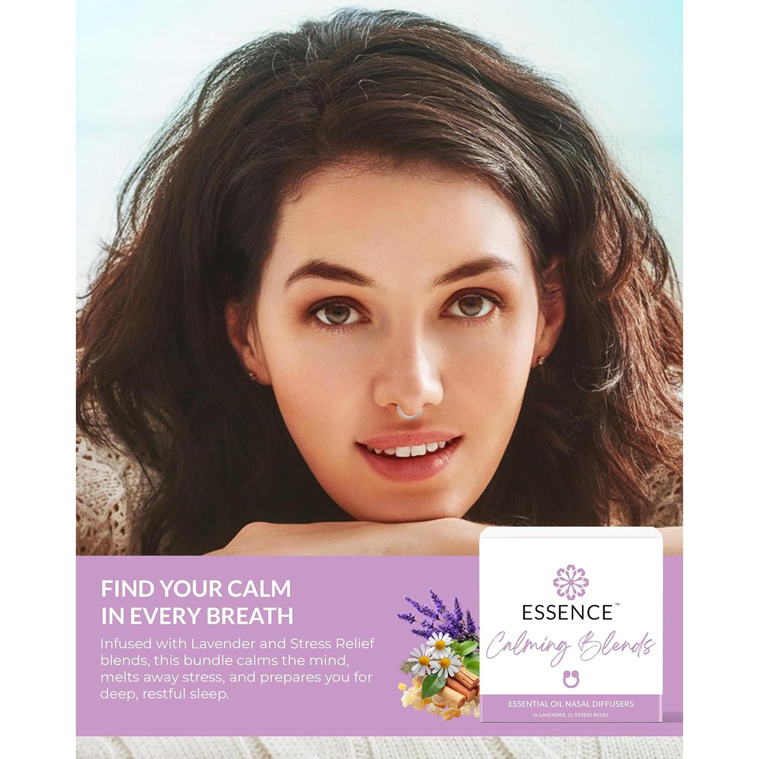 Difusor Nasal Essence Calmante - Aromaterapia Lavanda 30 Usos