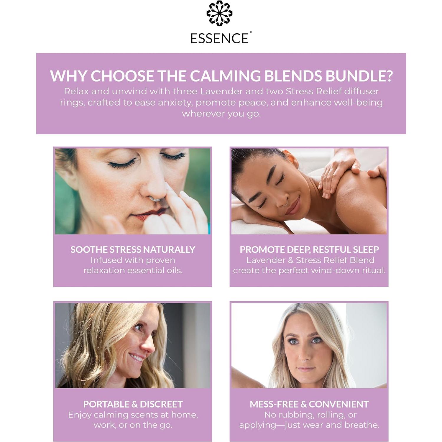 Difusor Nasal Essence Calmante - Aromaterapia Lavanda 30 Usos