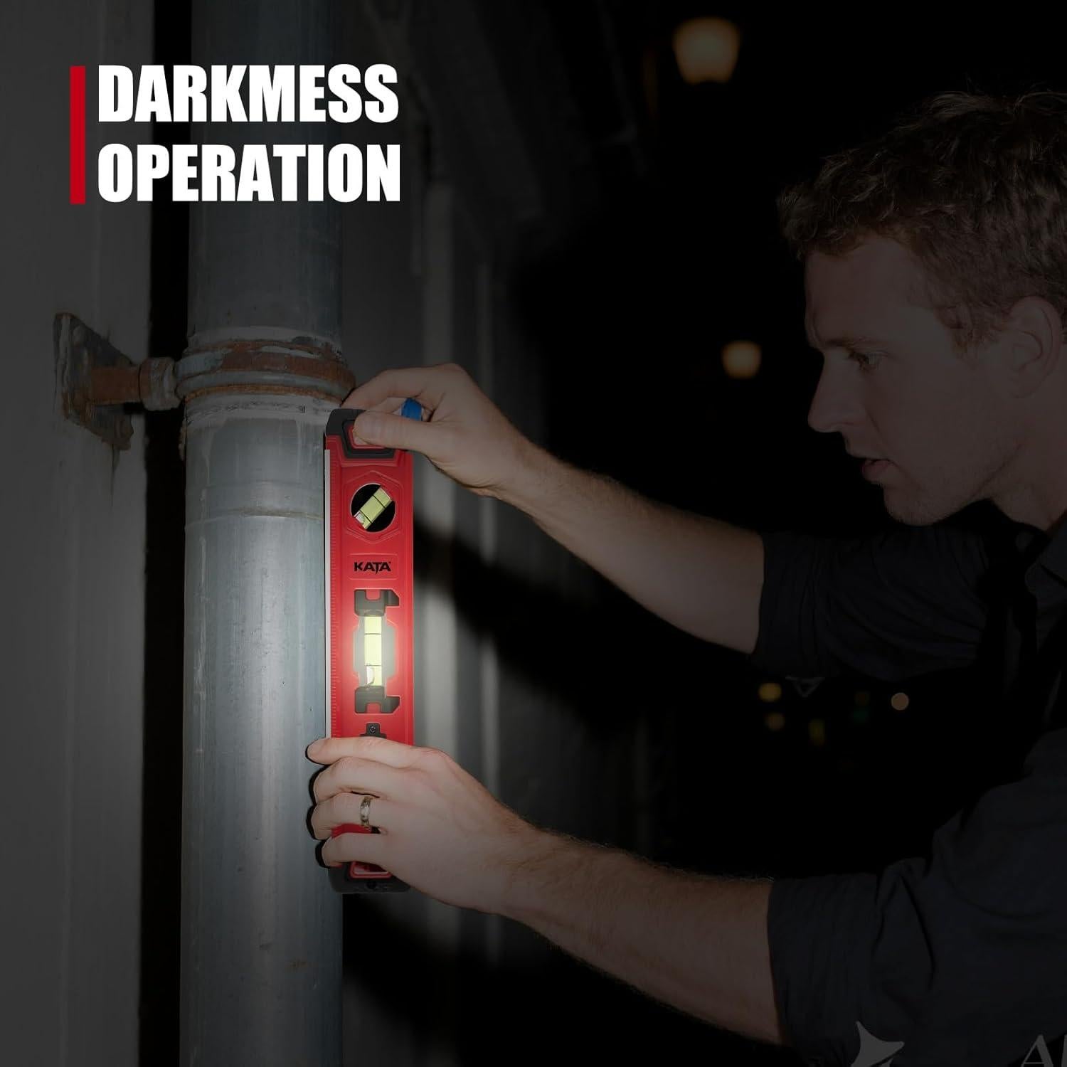 Nivel Torpedo KATA 23 cm Iluminado Magnético a Prueba de Golpes