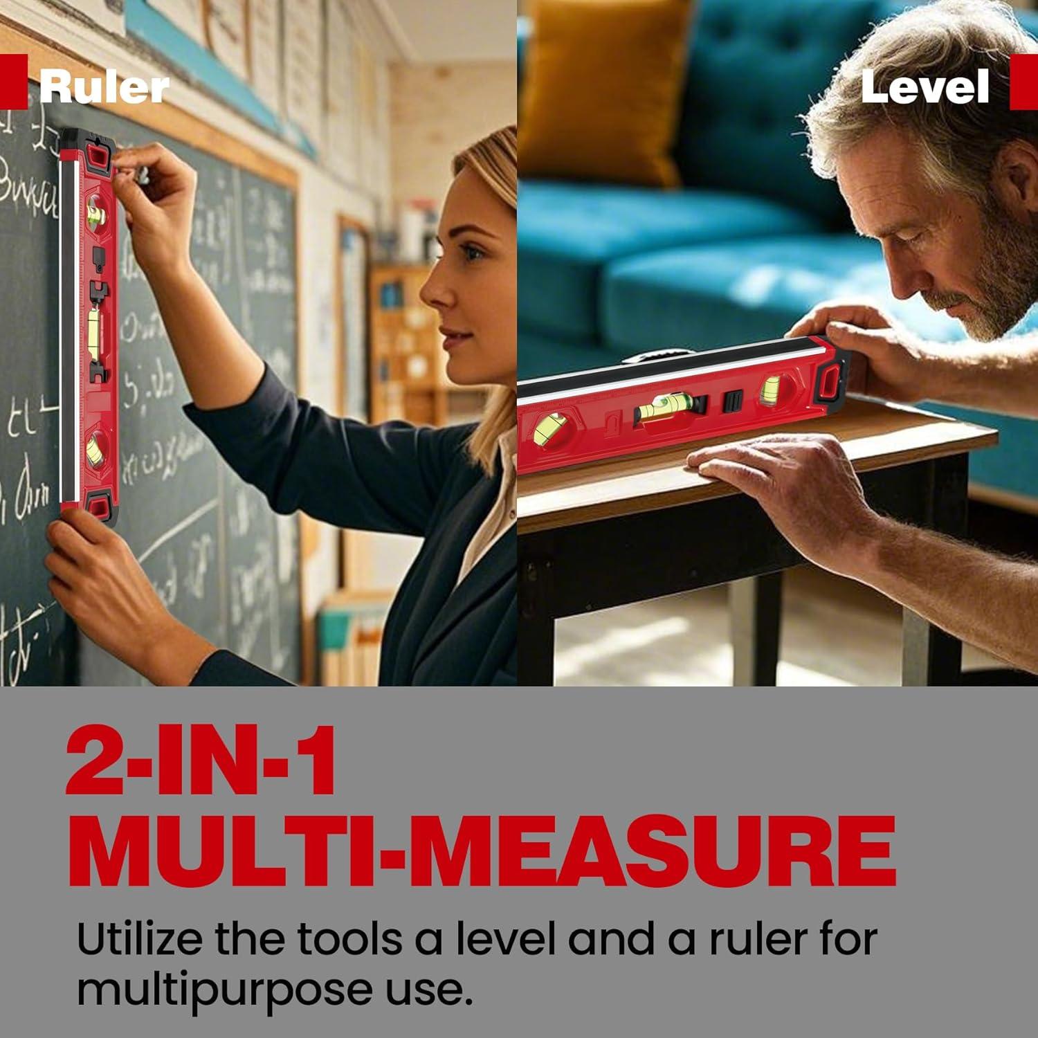 Nivel Torpedo KATA 23 cm Iluminado Magnético a Prueba de Golpes