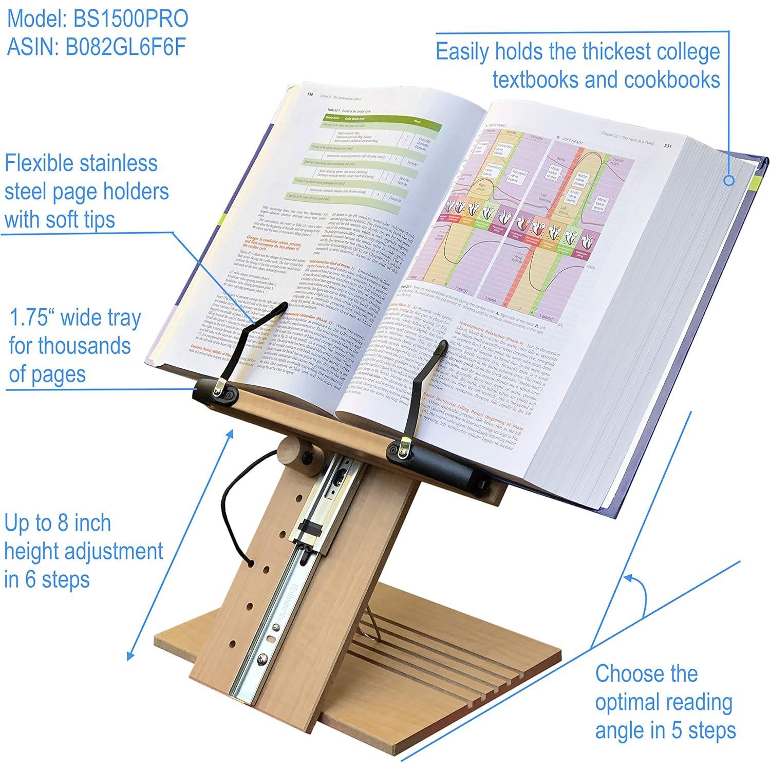 Soporte de Libro Ergonómico A+ BS1500PRO Ajustable 20cm