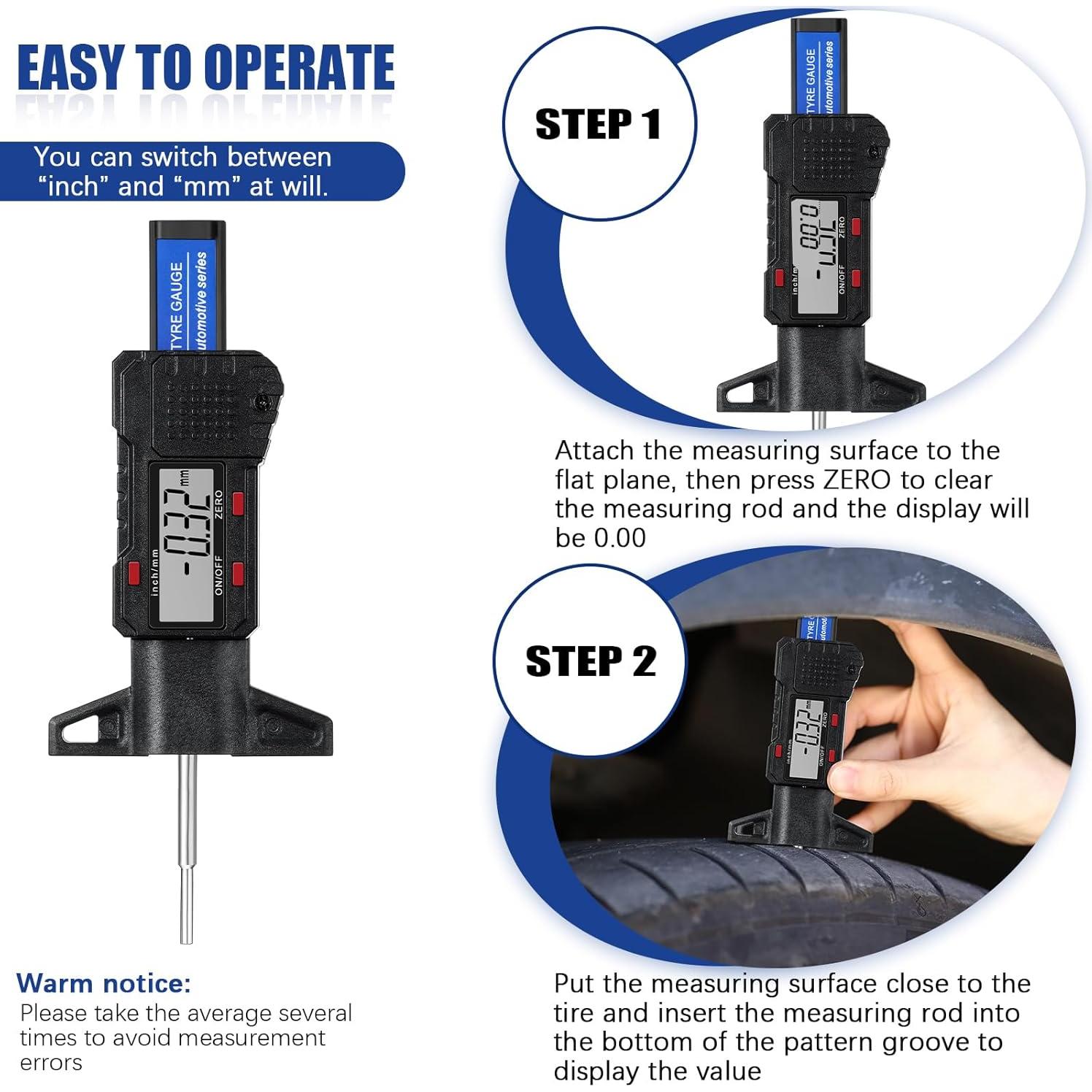 Juego de 3 Herramientas de Medición de Profundidad de Banda Frienda
