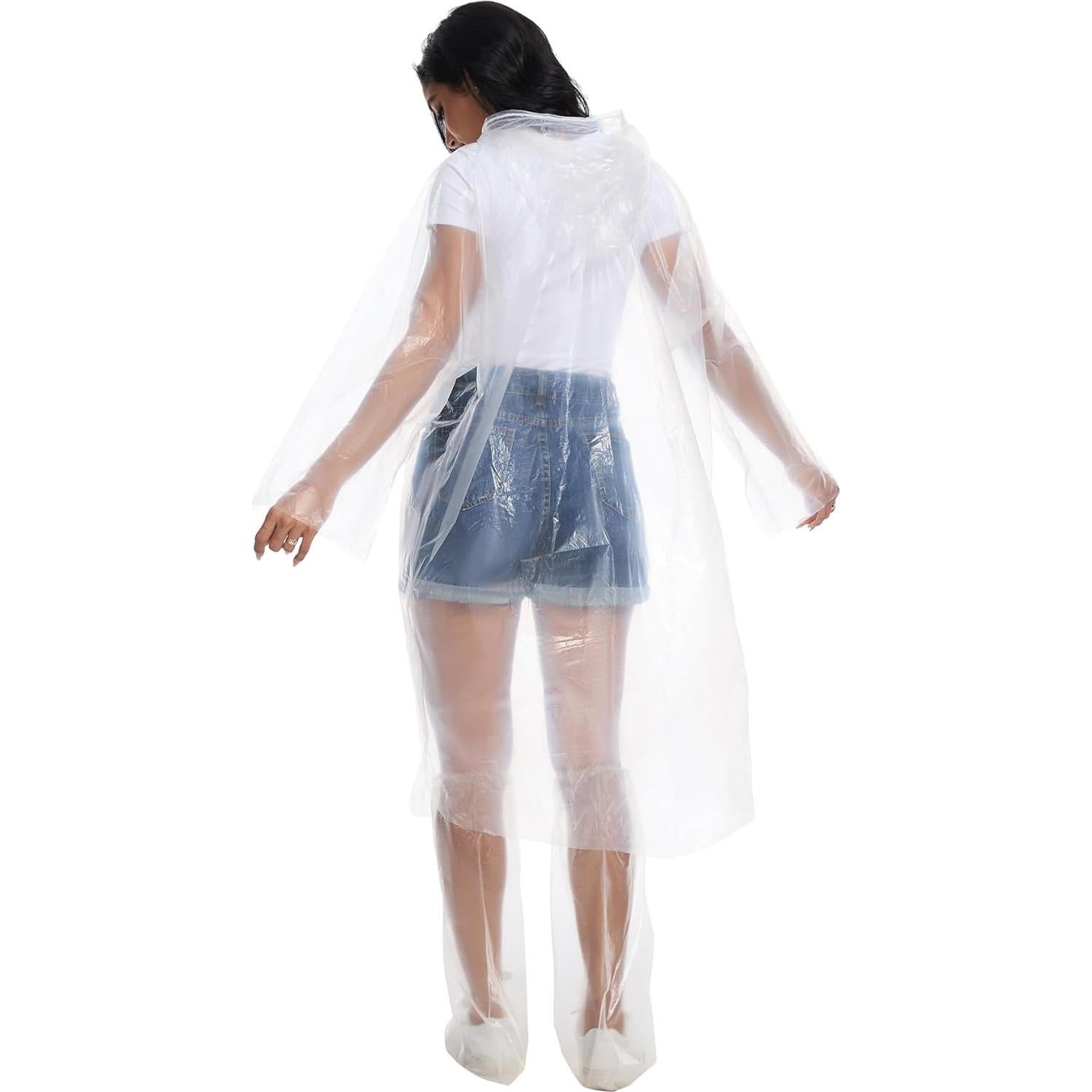 Ponchos Desechables BATHRINS para Lluvia Adultos - 3 Piezas