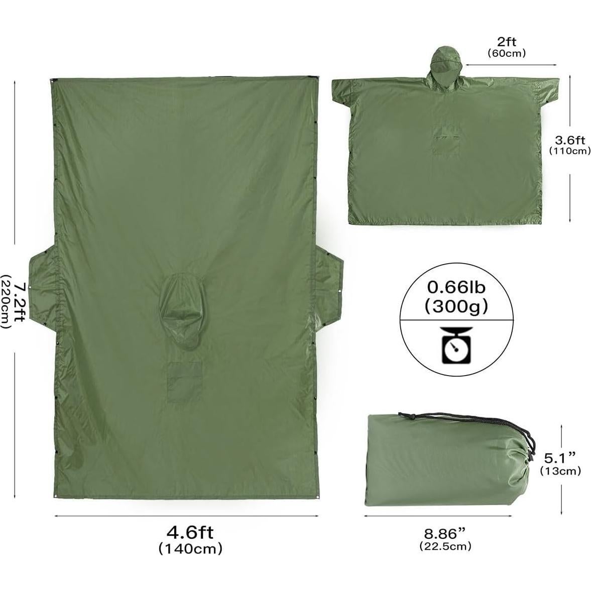 Poncho de Lluvia Cosmine Unisex Impermeable para Adultos