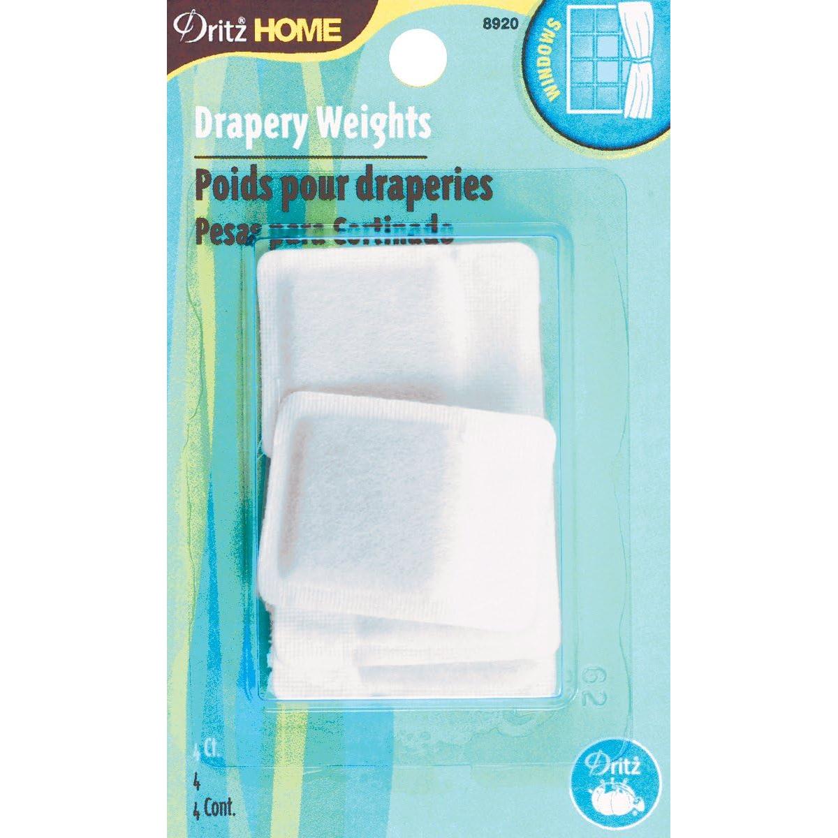 Pesas de Cortina de Plomo Dritz 4-Pieza Blanco