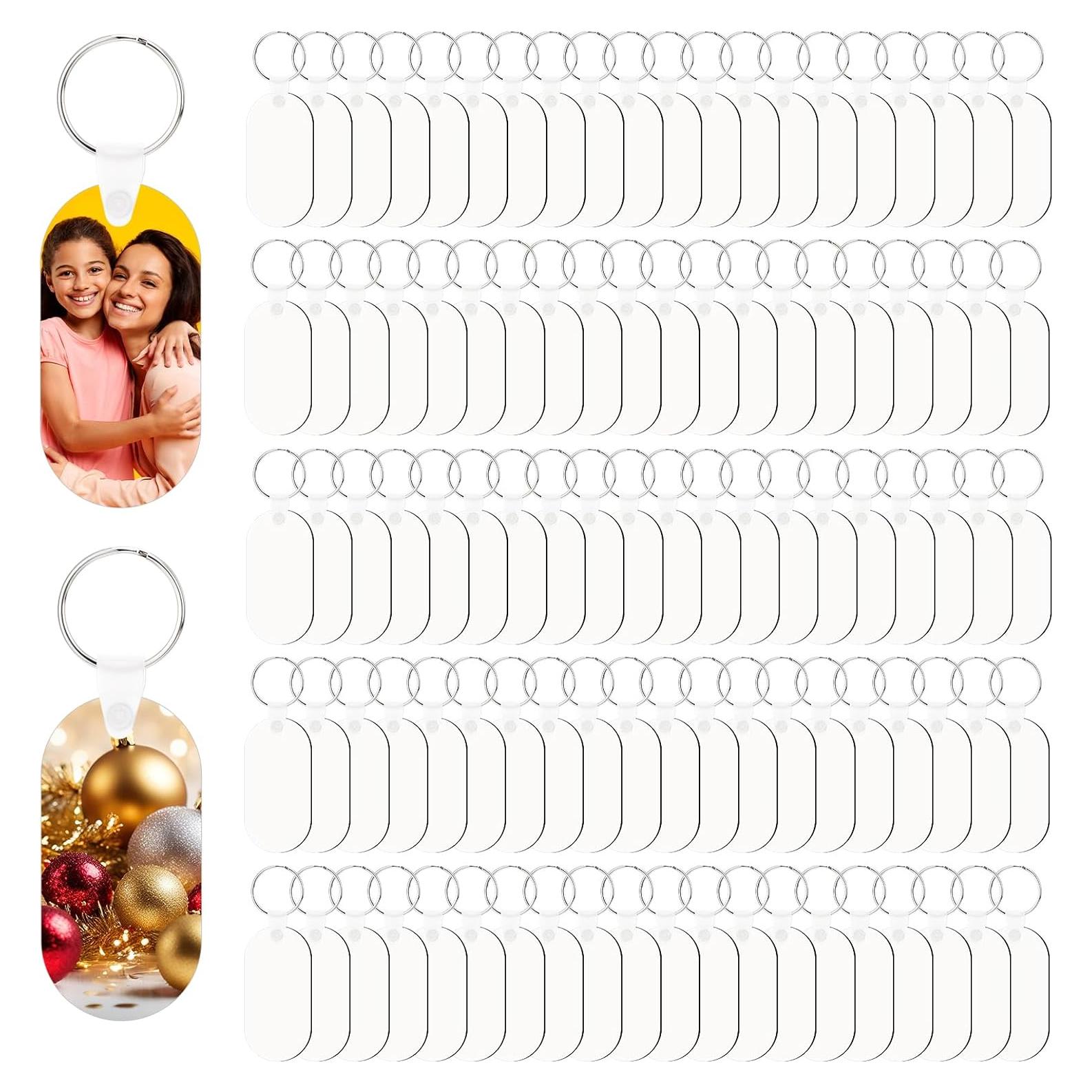 300 Llantas de Sublimación Ovaladas Guiqulai para Llaveros