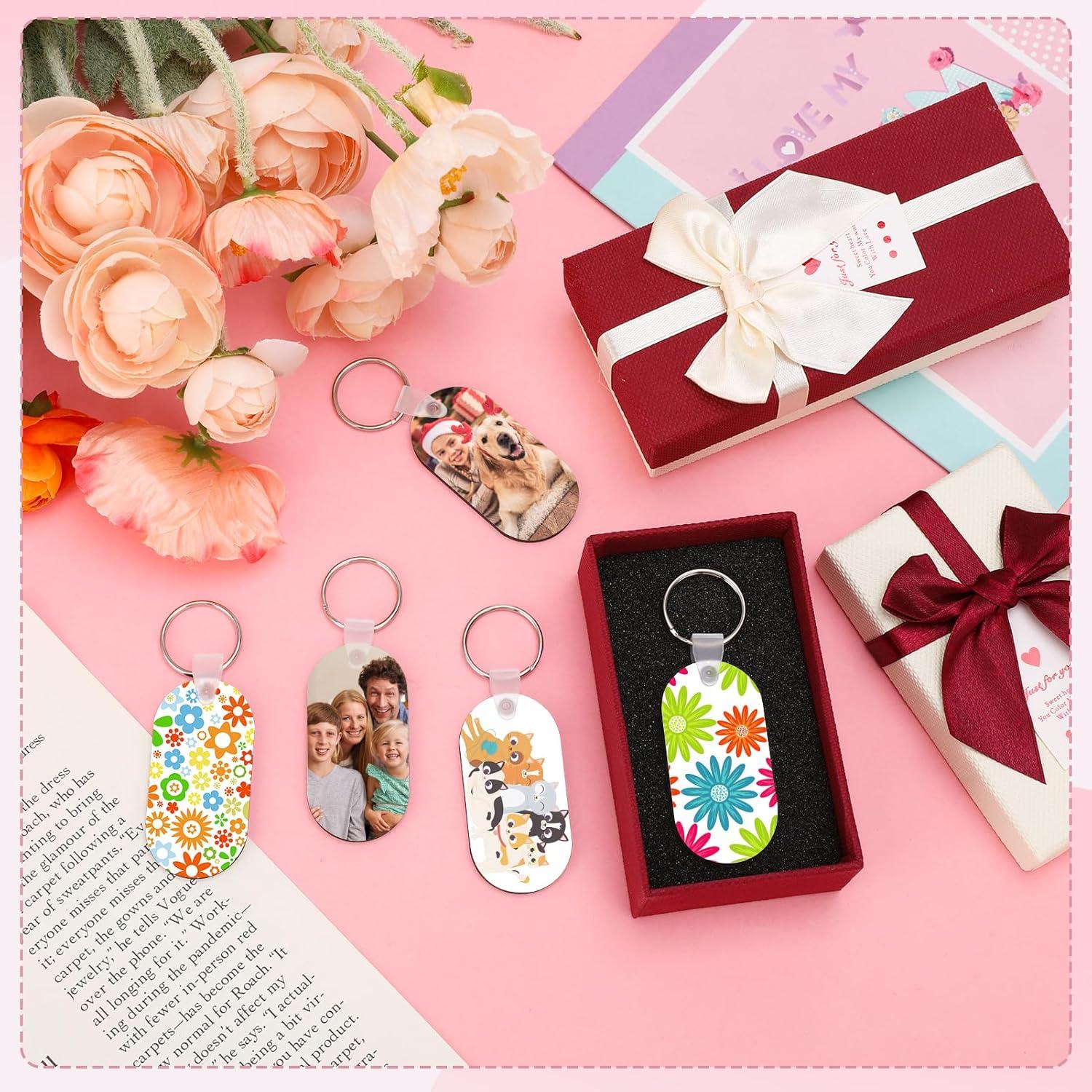 300 Llantas de Sublimación Ovaladas Guiqulai para Llaveros