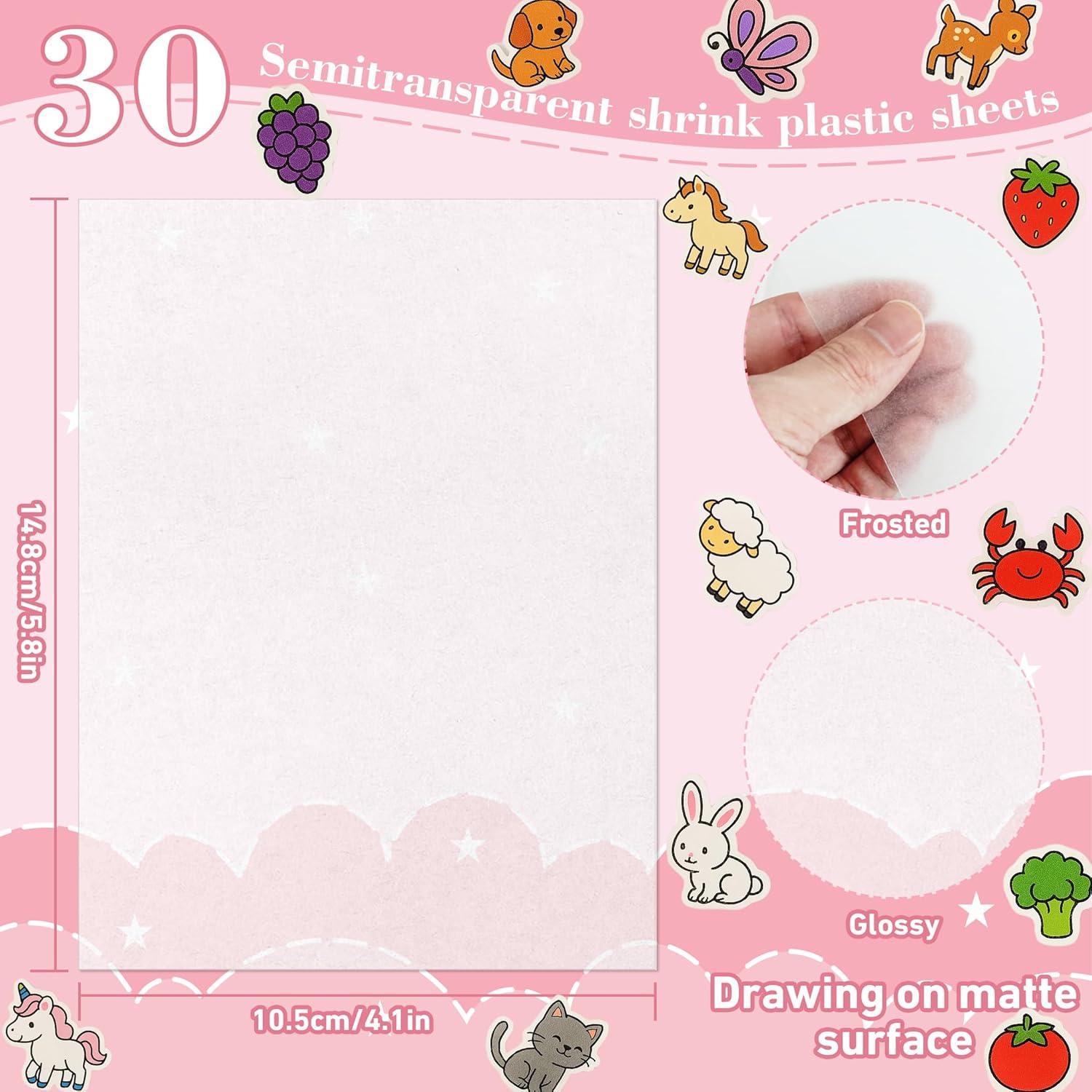 30 Hojas de Plástico Retráctil QDBNW 14.8x10.5 cm para Manualidades