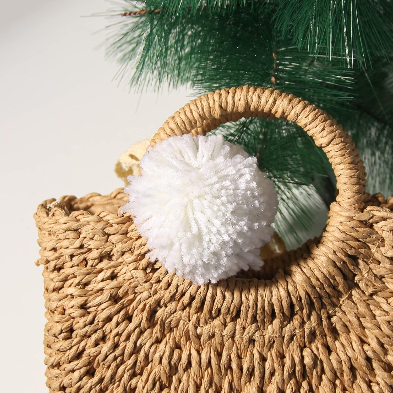 Paquete de 12 Pom Poms de Hilo Negro 8CM para Manualidades