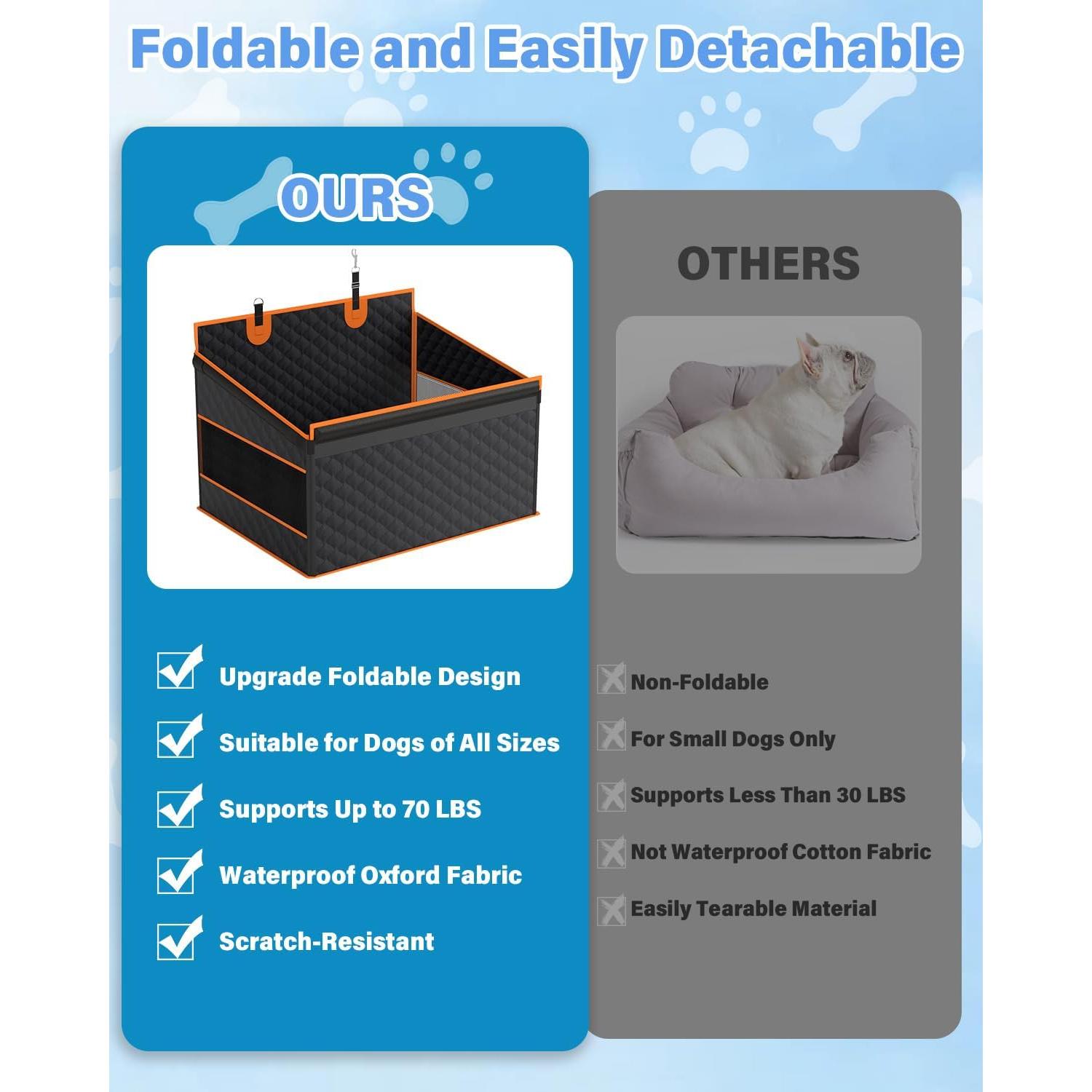 Asiento de Coche para Perros Grandes Instraella Negro 69.85x54.86cm