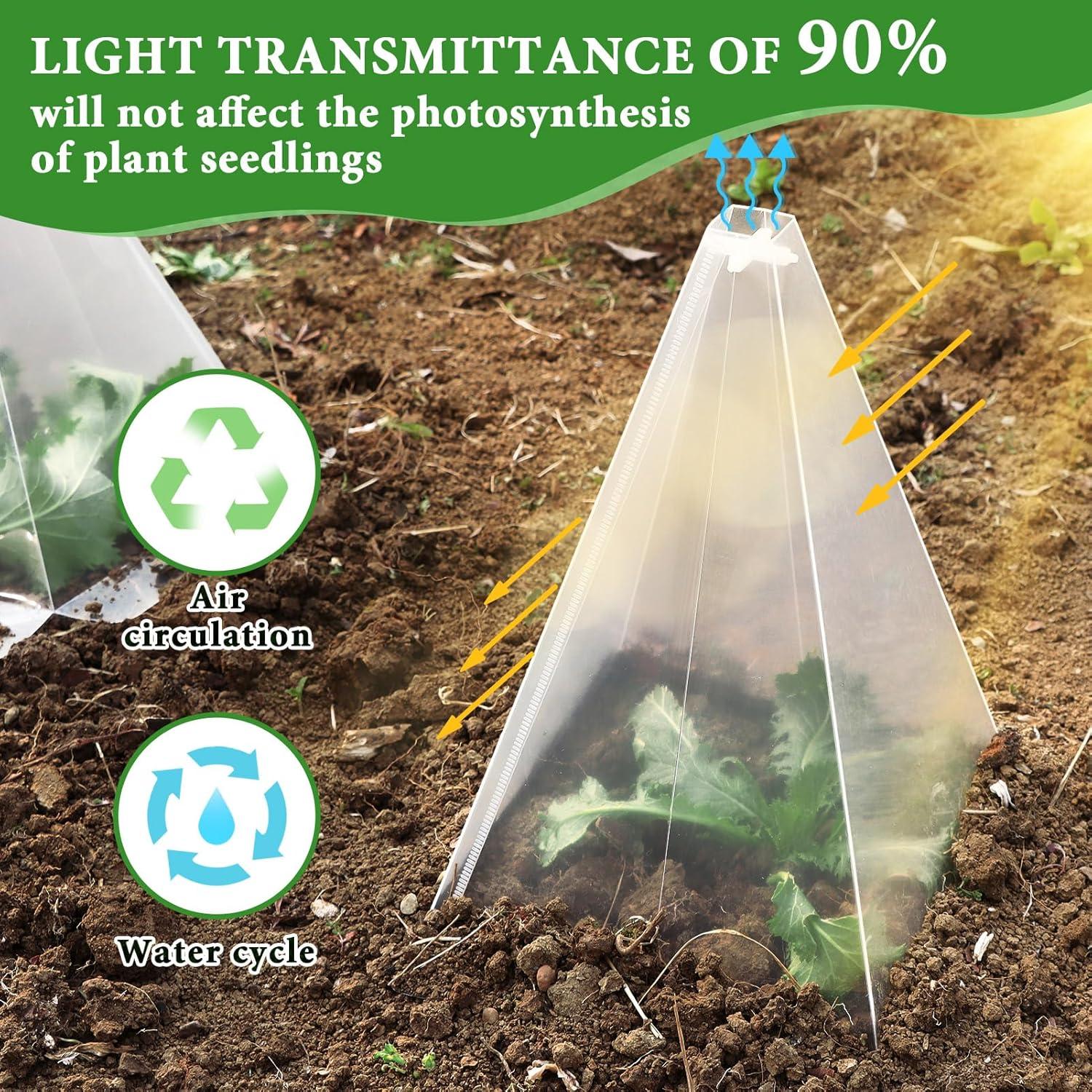 Cloches de Jardín Niuyhe 20 Piezas Protectores de Plántulas