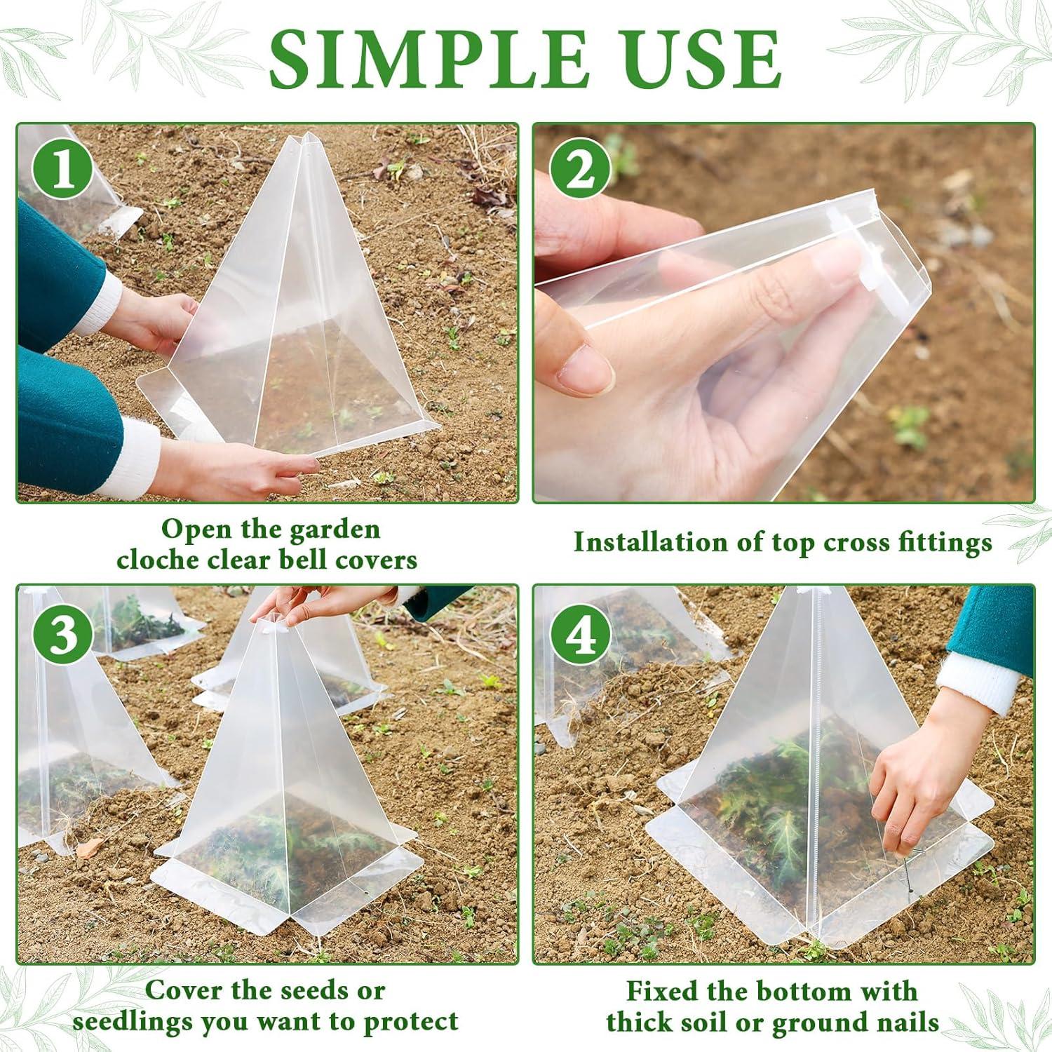 Cloches de Jardín Niuyhe 20 Piezas Protectores de Plántulas