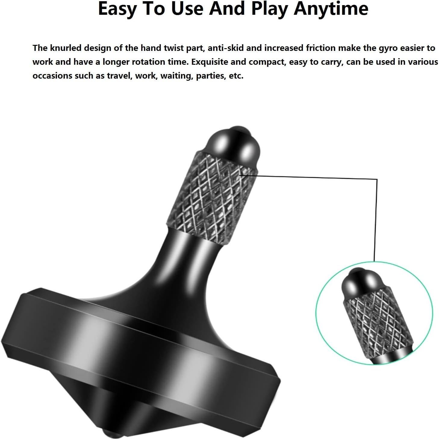 Trompo Antiestrés de Acero Inoxidable CHEETOP 3PCS