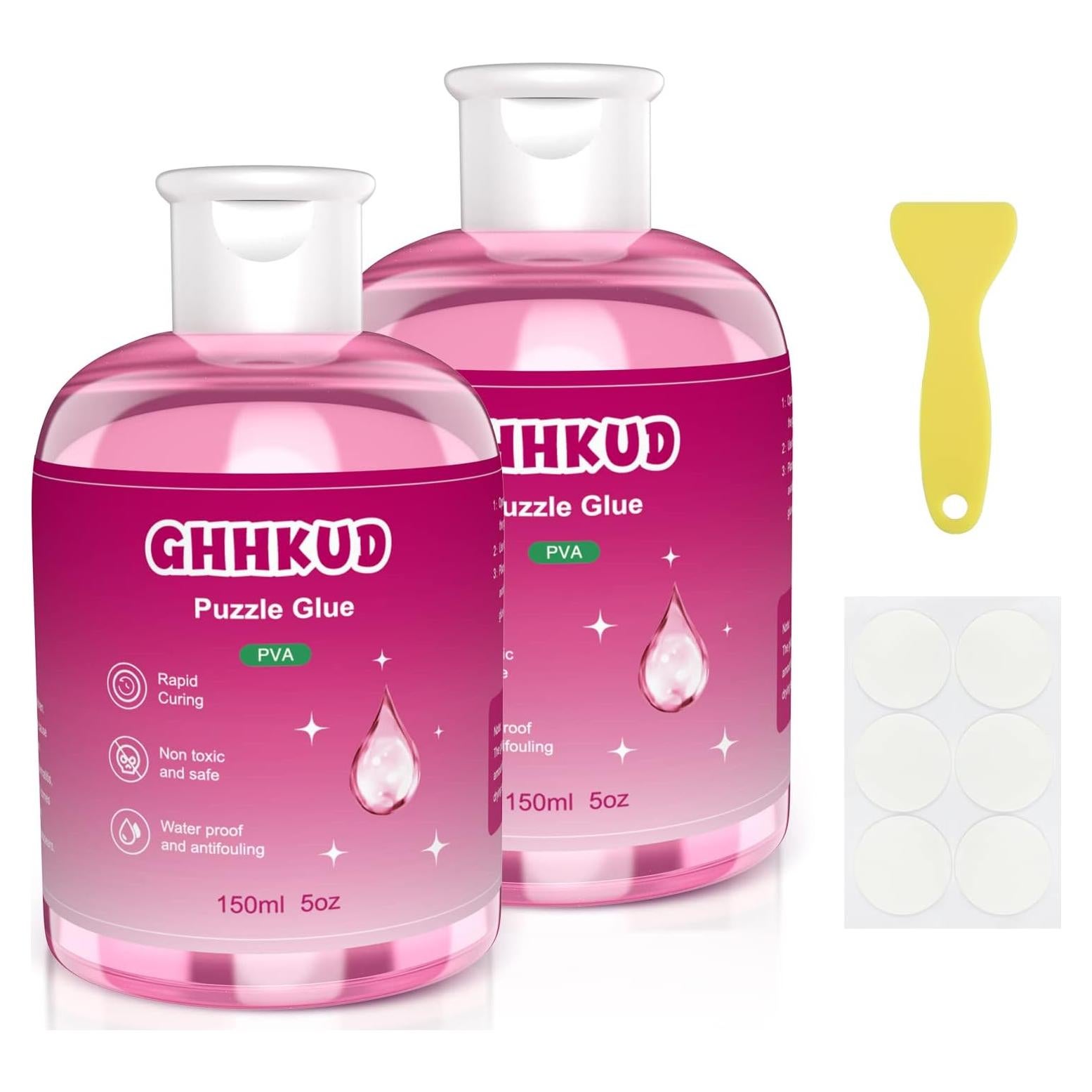 Pegamento para Rompecabezas GHHKUD 300ml Transparente con Brochas