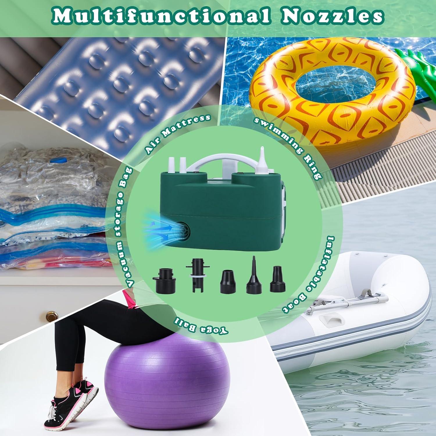 Bomba de aire eléctrica New Meetall 4 en 1 para globos y flotadores