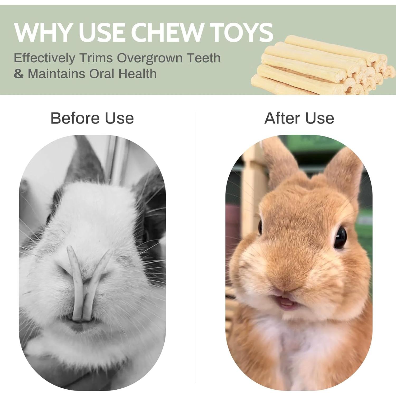 Juguetes Masticables JONSANTY 330g para Conejos y Hámsters