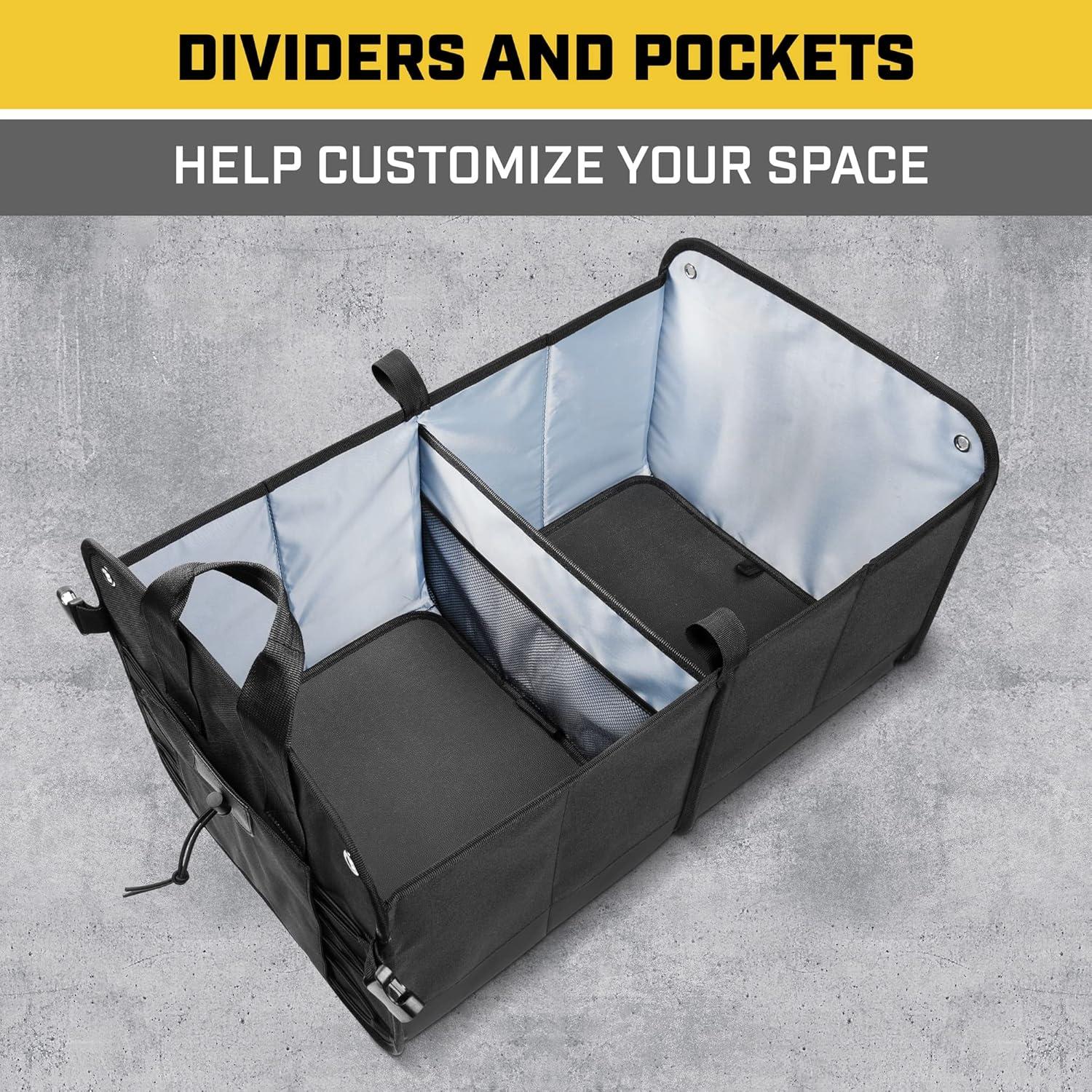 Organizador de Maletero CAT FlexTrunk - Doble Compartimento Plegable