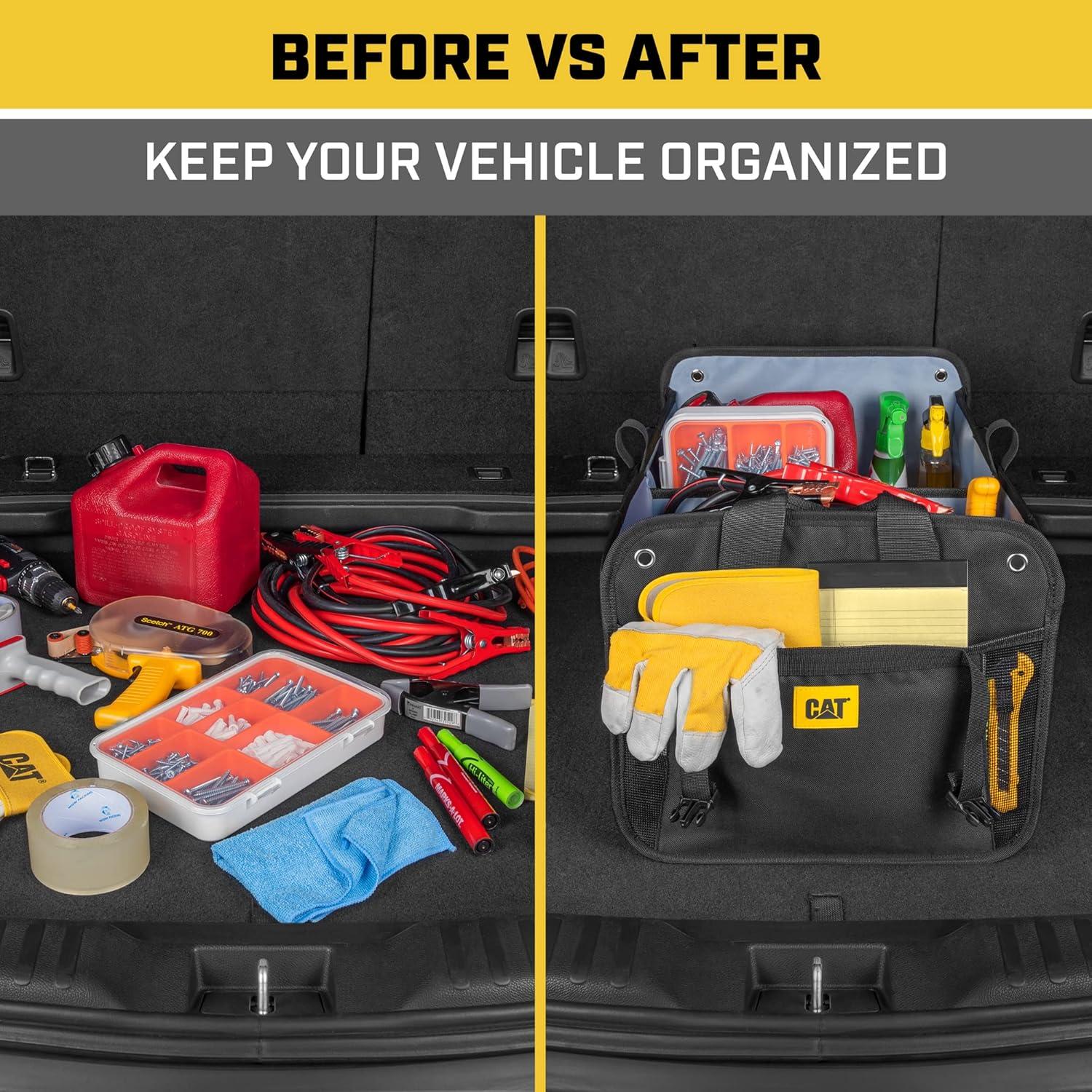 Organizador de Maletero CAT FlexTrunk - Doble Compartimento Plegable