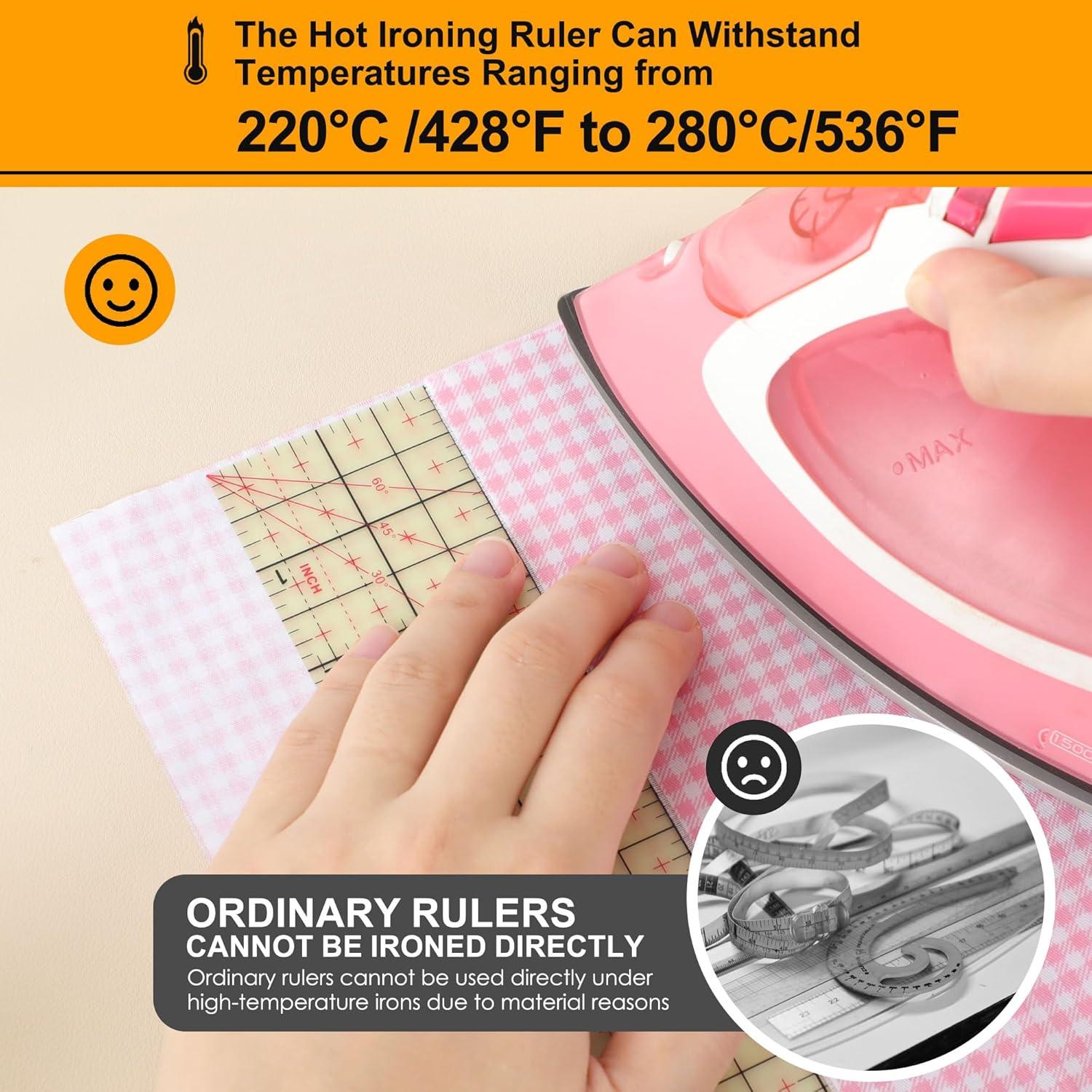 Regla de Dobladillo Caliente MYLbeter 25x12.7 cm Antideslizante