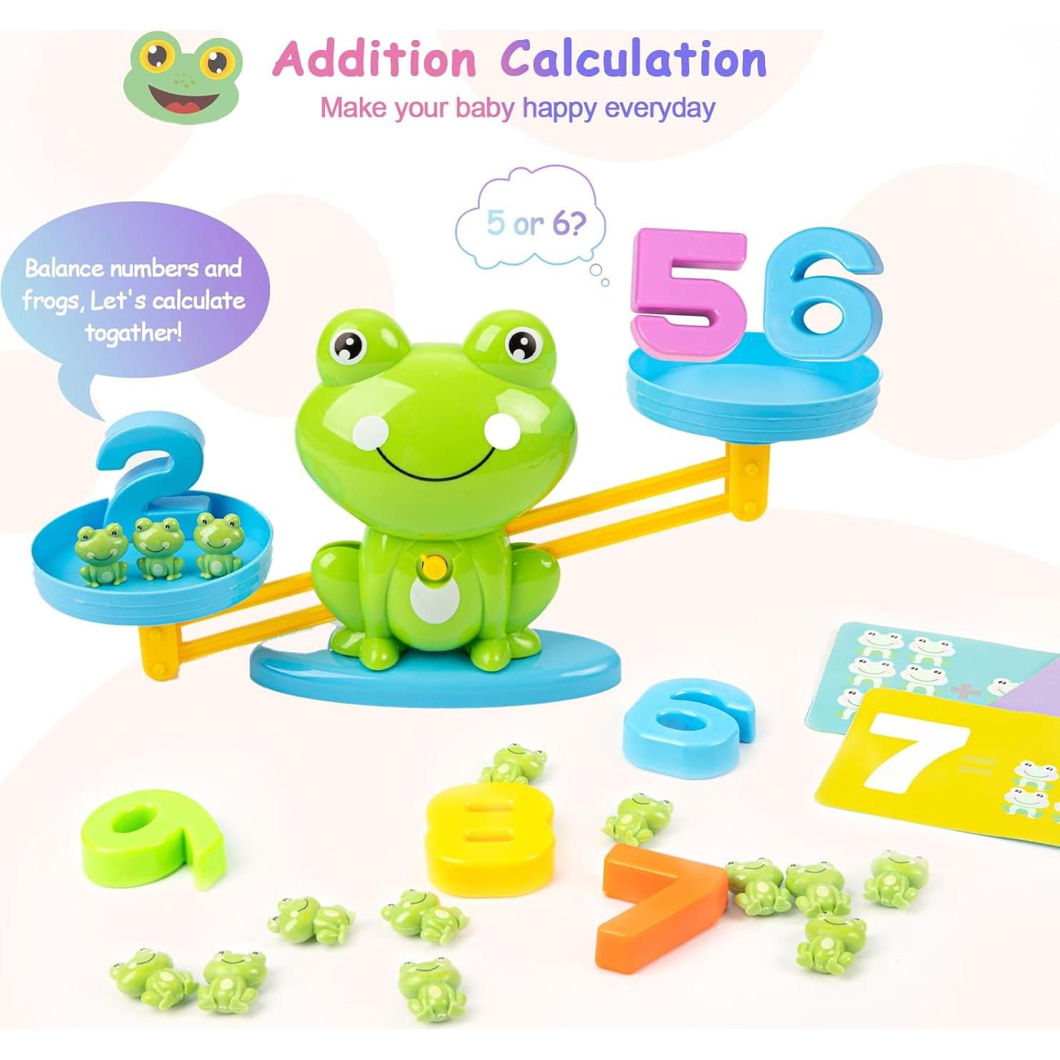 Juguete educativo de conteo rana Long Libao 63 PCS