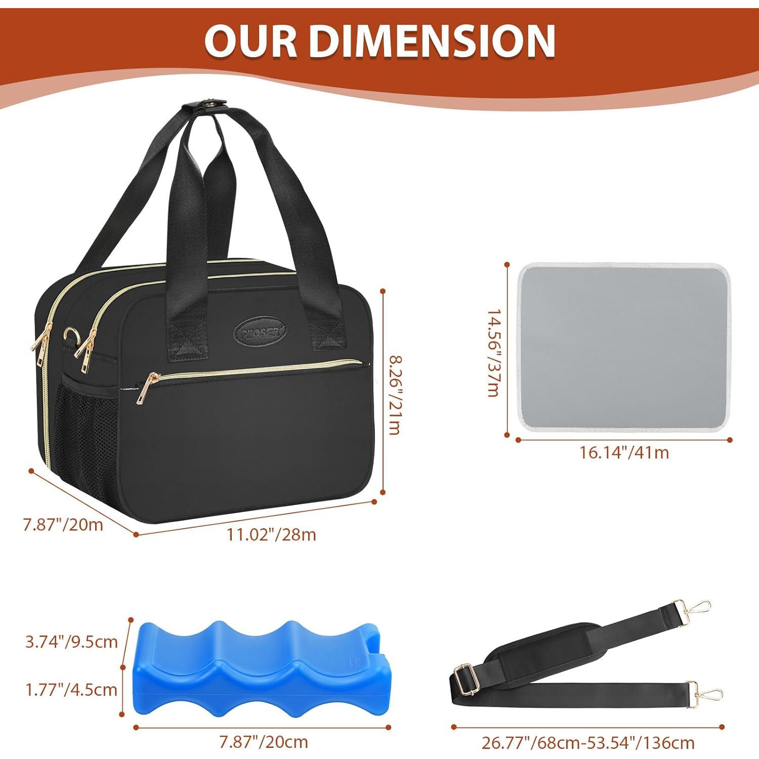 Bolsa de Enfriamiento de Leche Materna PIIOSER Negra 6 Biberones