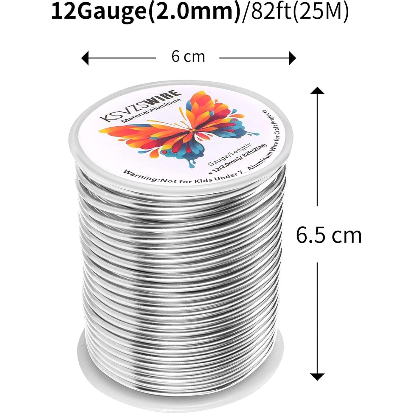 Alambre de Aluminio 12 Gauge 2.0mm 25M KSVZS + Alicate