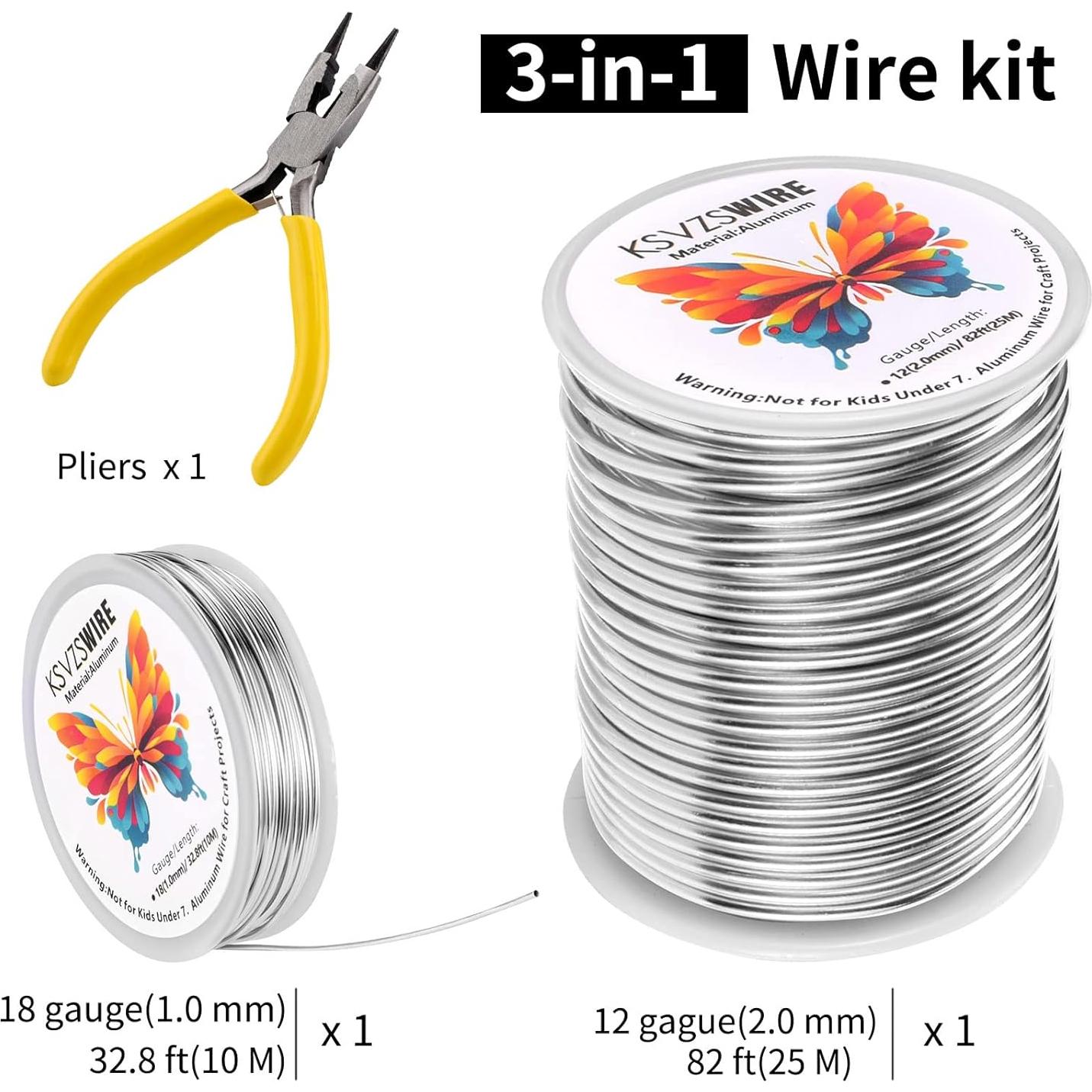 Alambre de Aluminio 12 Gauge 2.0mm 25M KSVZS + Alicate