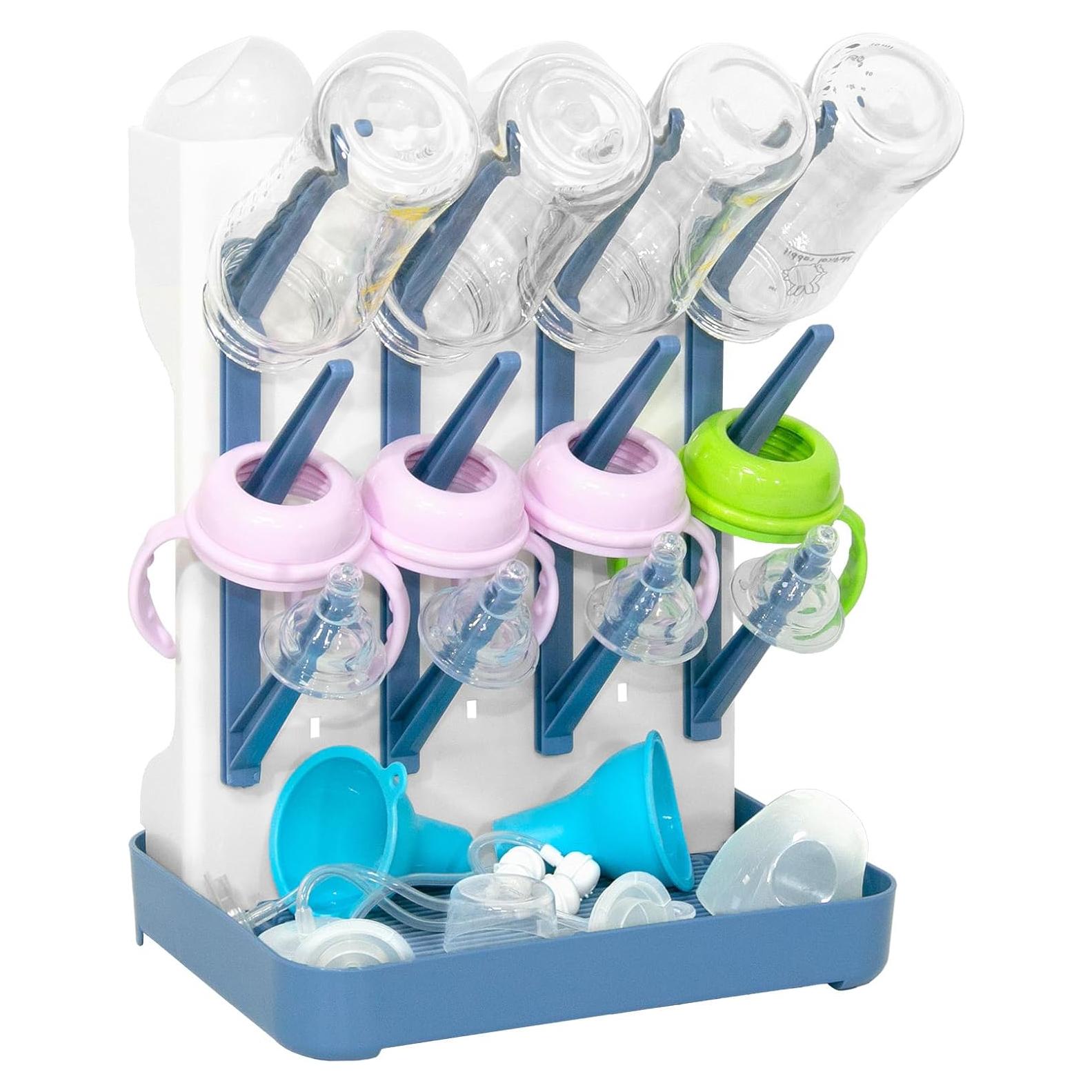 Soporte de Secado Vertical Flyhapi para Biberones Azul