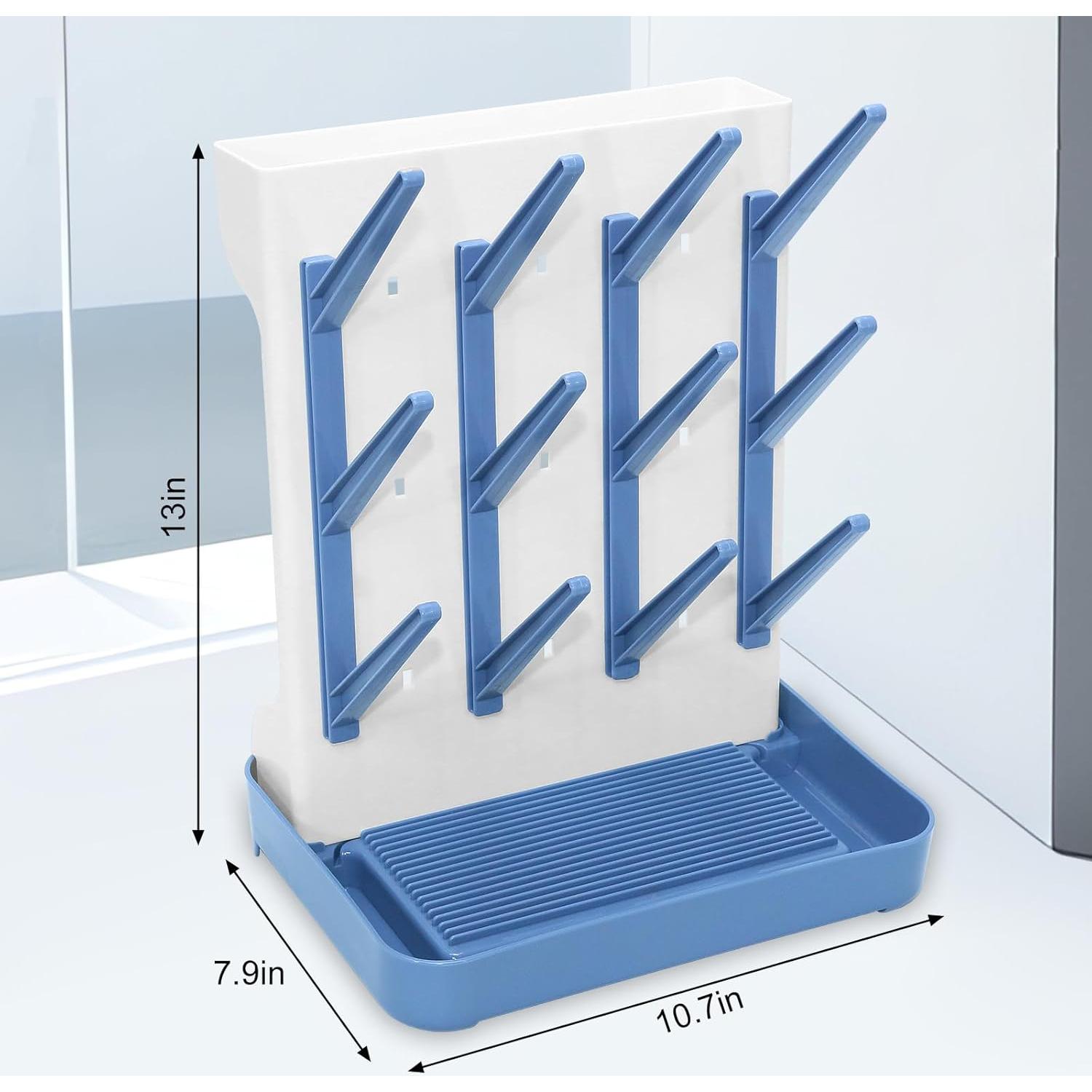 Soporte de Secado Vertical Flyhapi para Biberones Azul