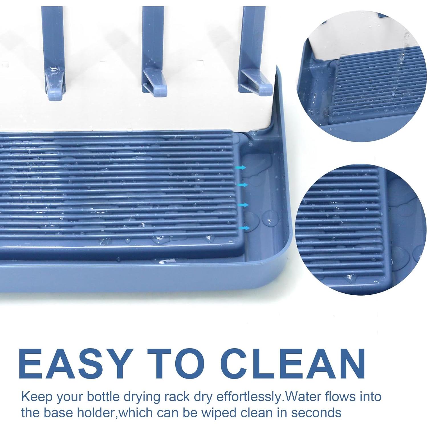 Soporte de Secado Vertical Flyhapi para Biberones Azul