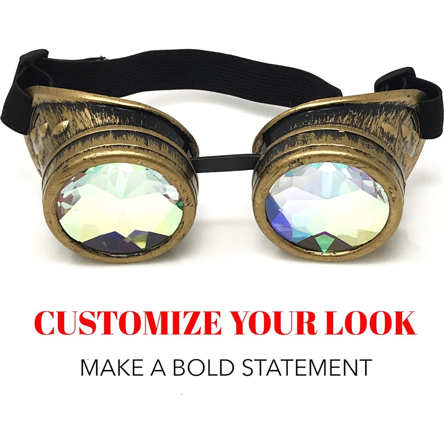 Gafas Steampunk 3D Kaleidoscope Umbrella Laboratory