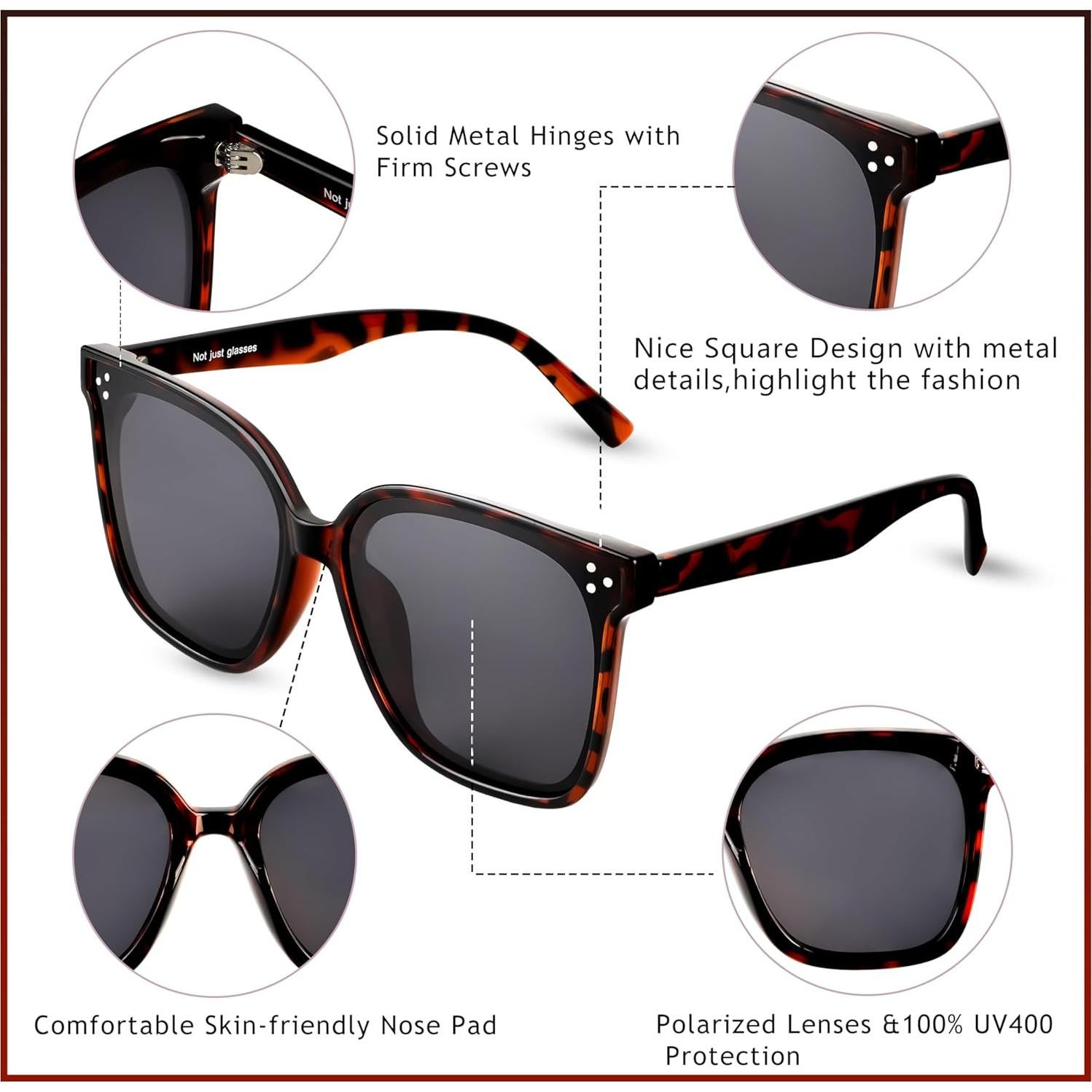 Gafas de sol polarizadas Trendy TAC UV400 unisex marco TR90