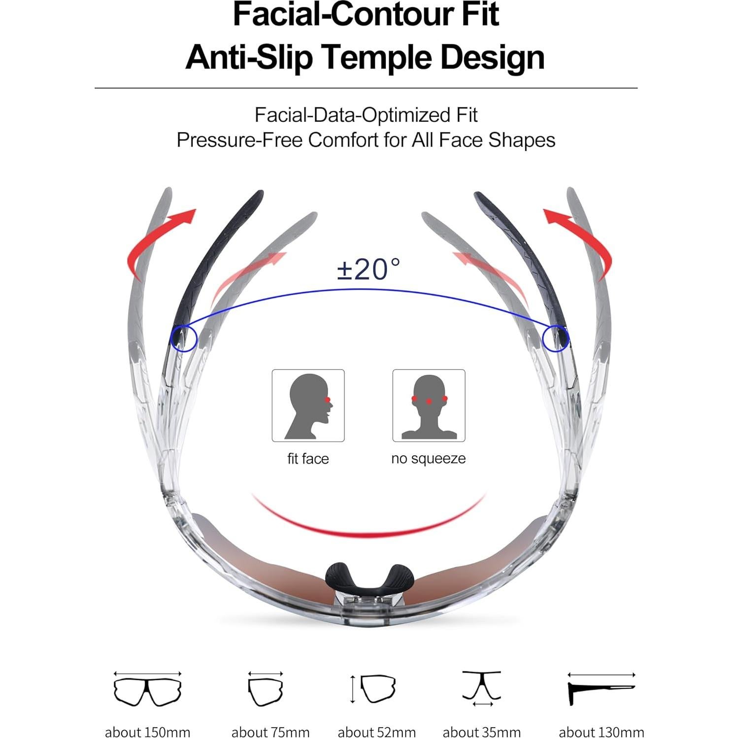 Gafas de Ciclismo Polarizadas INBIKE TR90 UV para Hombre y Mujer