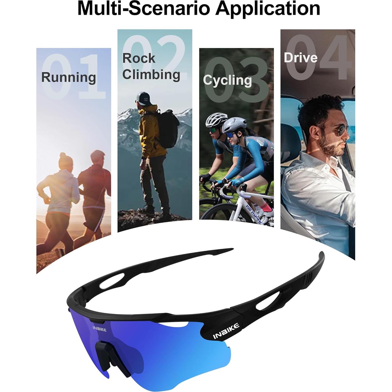 Gafas de Ciclismo Polarizadas INBIKE TR90 UV para Hombre y Mujer