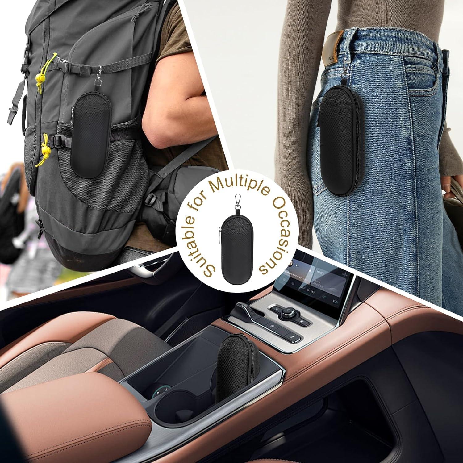 Estuche para Gafas Bukere EVA Negro con Clip y Cremallera